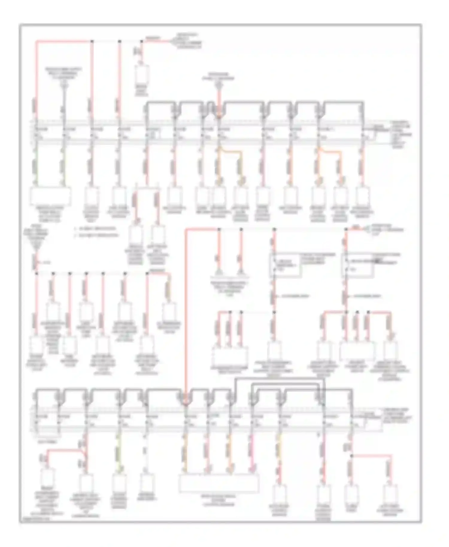 Wiring diagram passenger's power seat switch for Audi S4 B8 (2008-2011)