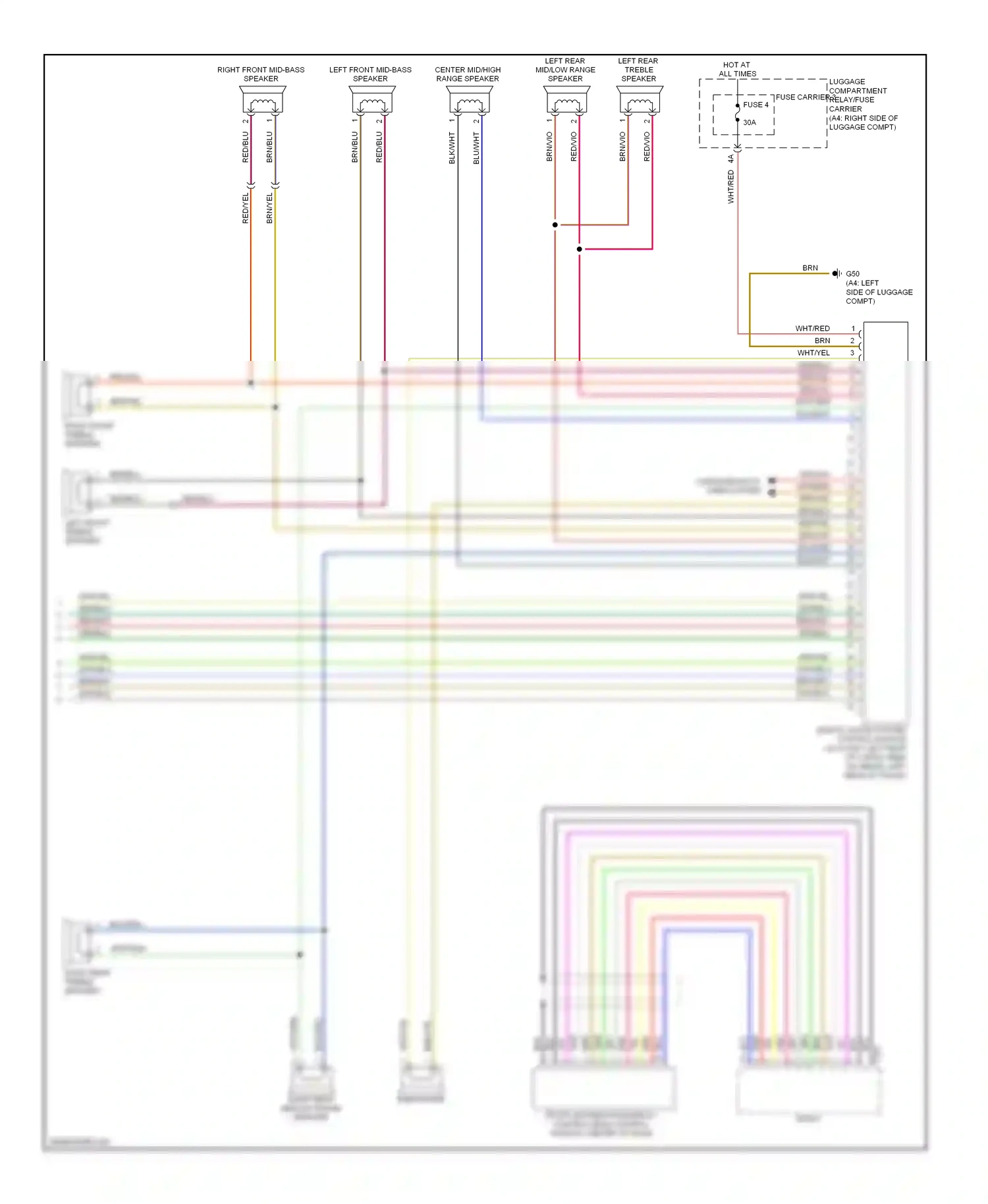 Audi S4 B8 (2008-2011) front information display control head control module (center of dash) wiring diagram  (1 of 1)