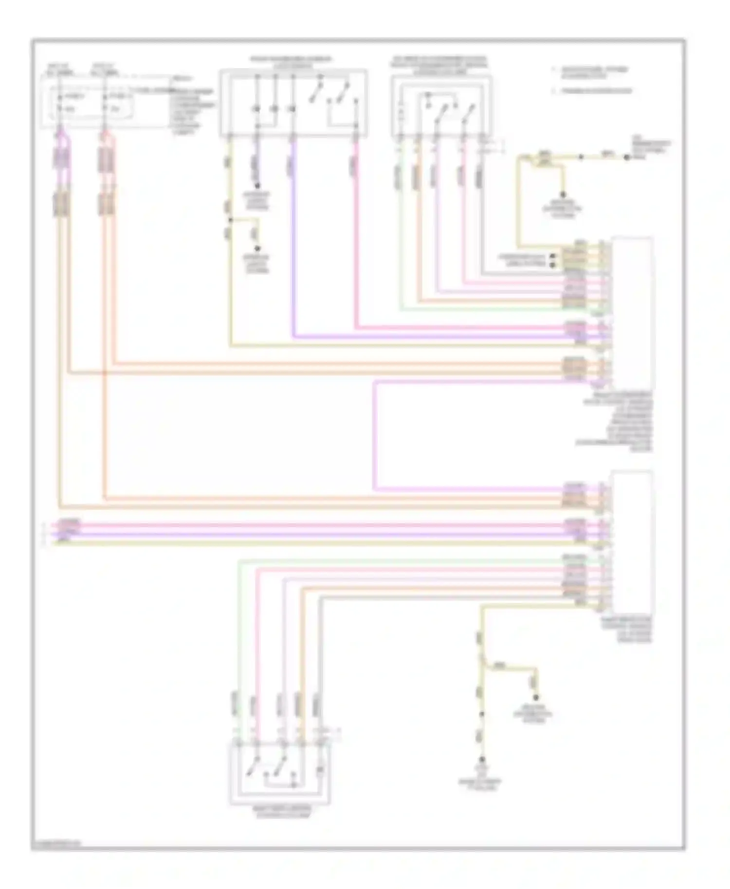 Wiring diagram in right front door window regulator motor) for Audi S4 B8 (2008-2011)
