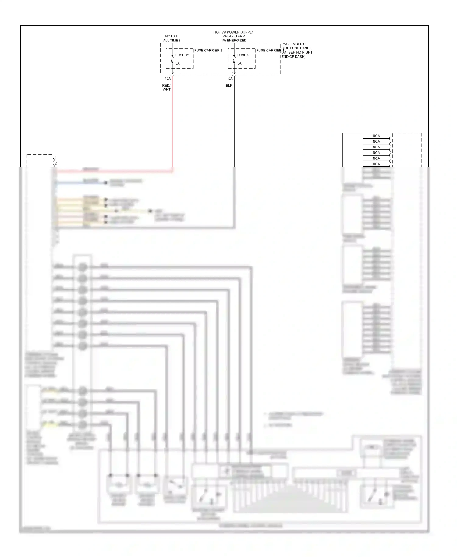Audi S4 B8 (2008-2011) fuse carrier 2 wiring diagram  (9 of 36)