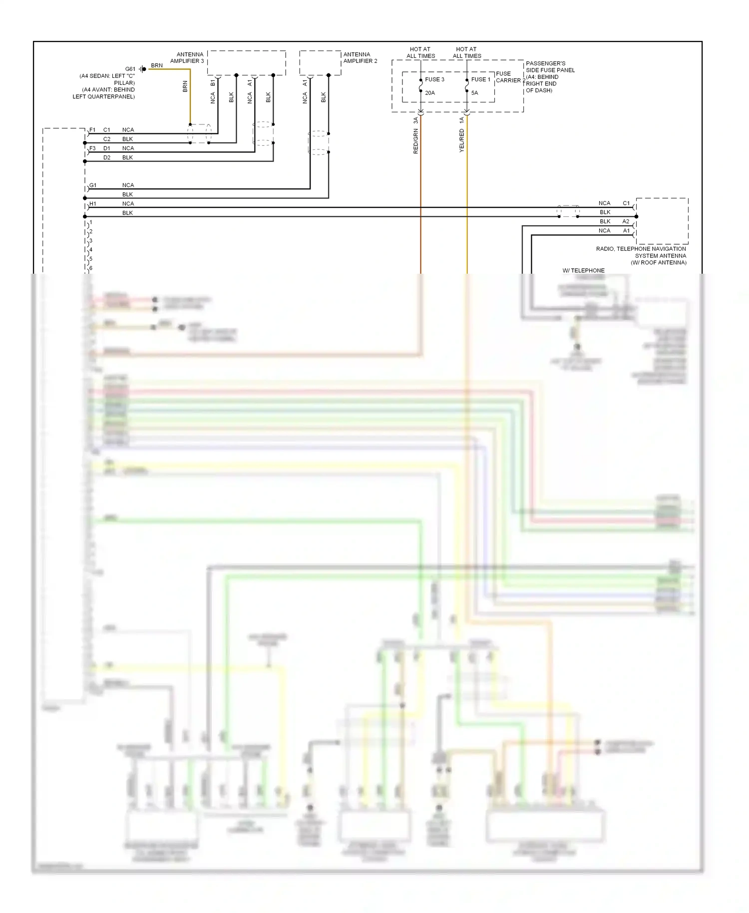 Audi S4 B8 (2008-2011) grn/yel wiring diagram  (18 of 26)