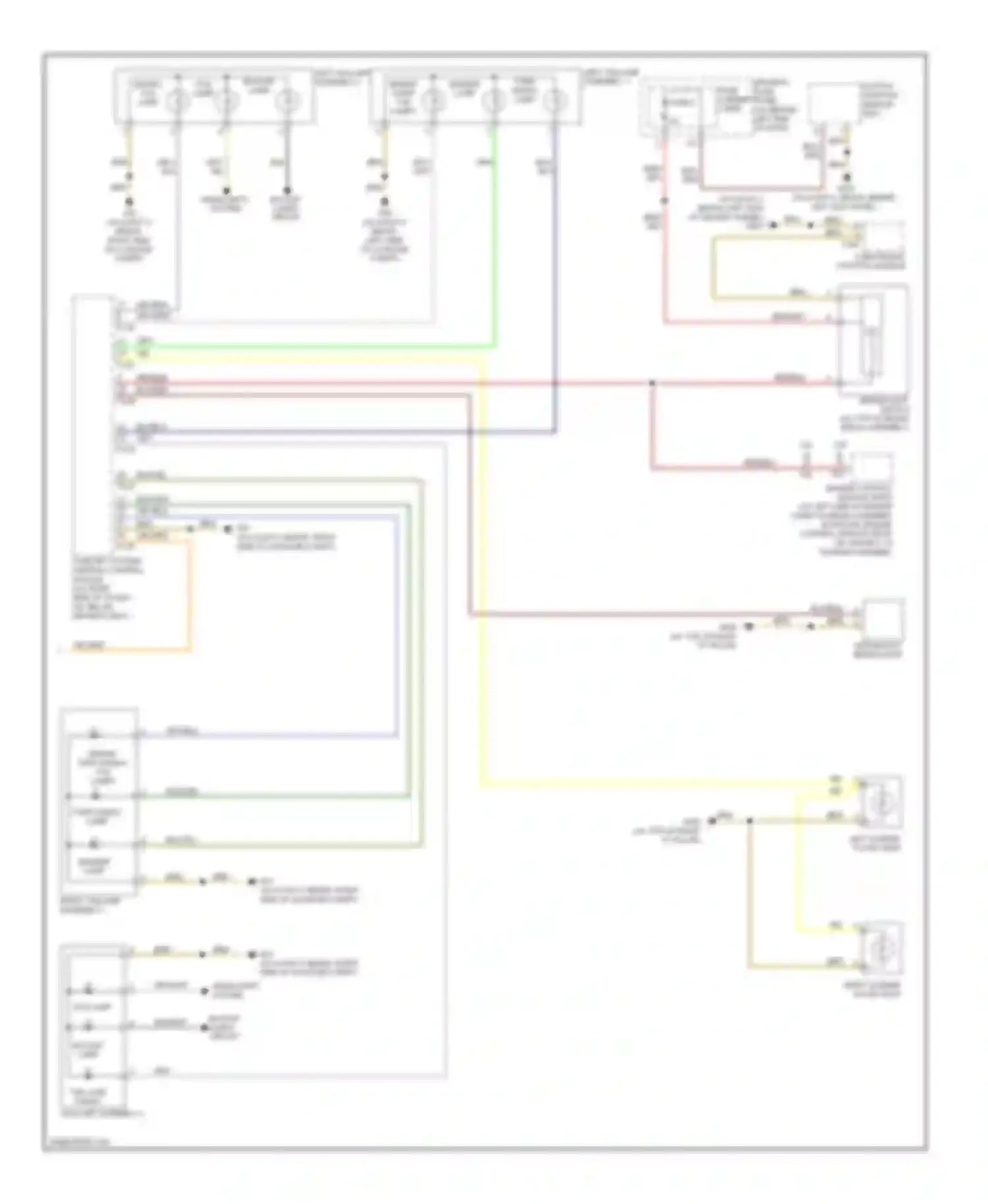 Wiring diagram headlights system for Audi S4 B8 (2008-2011) (4 of 5)