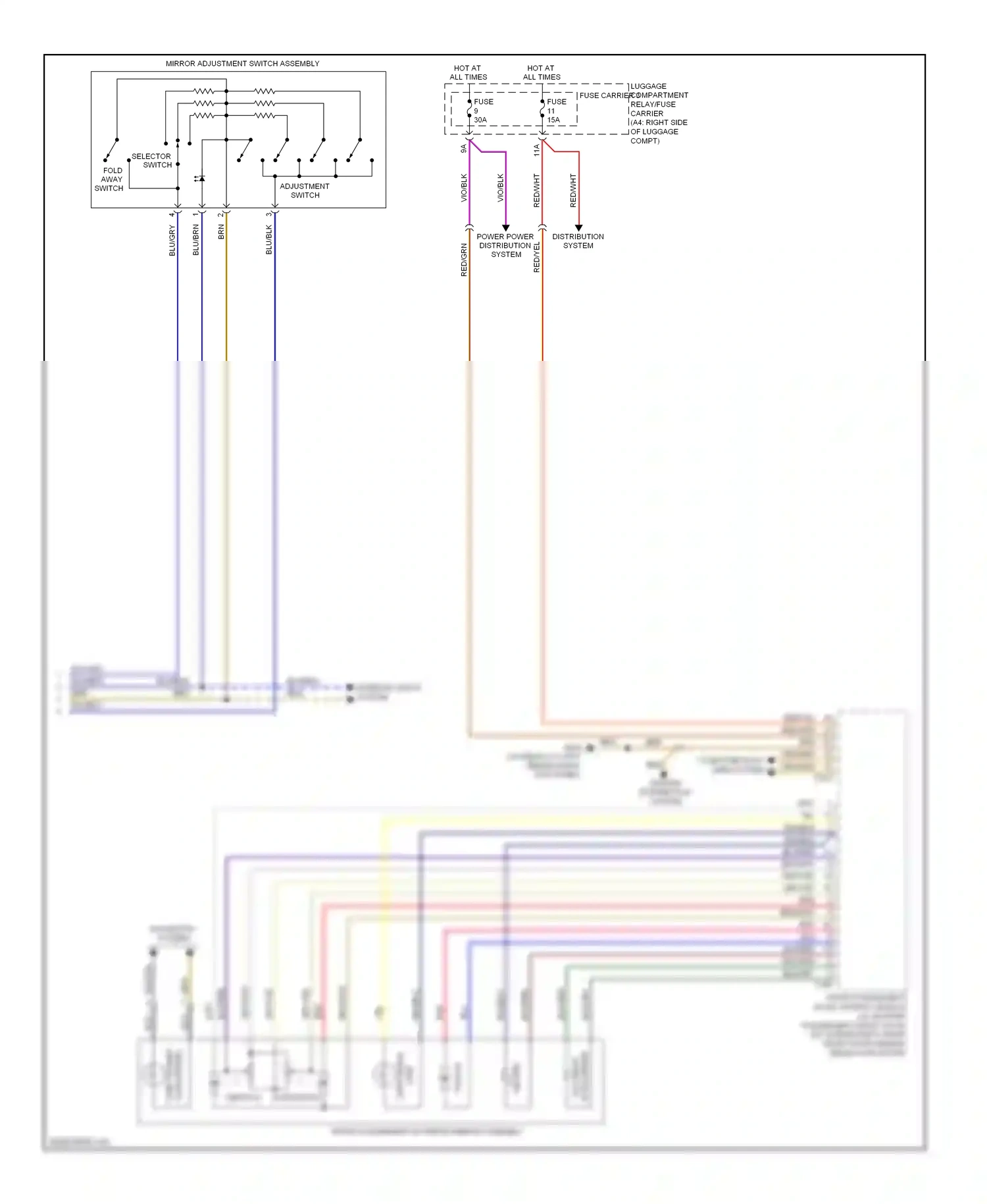 Audi S4 B8 (2008-2011) horizontal wiring diagram  (2 of 4)
