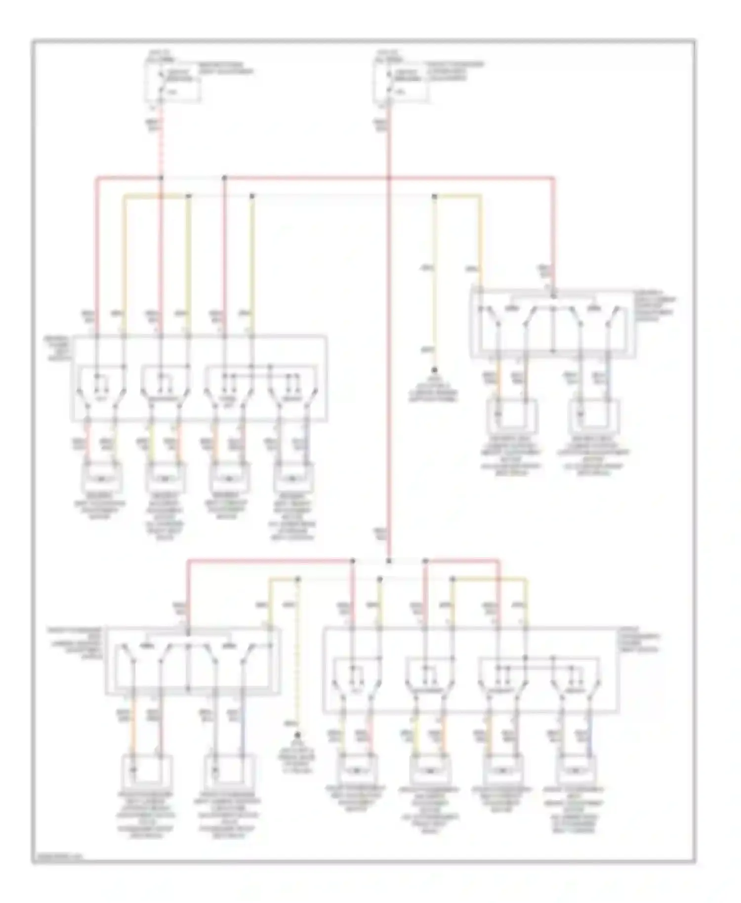 Wiring diagram front passenger's seat inclination adjustment motor for Audi S4 B8 (2008-2011)