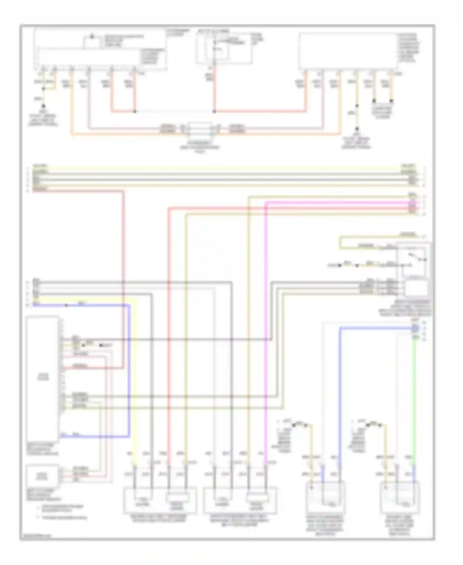 Wiring diagram front passenger's side air bag igniter for Audi S4 B8 (2008-2011)