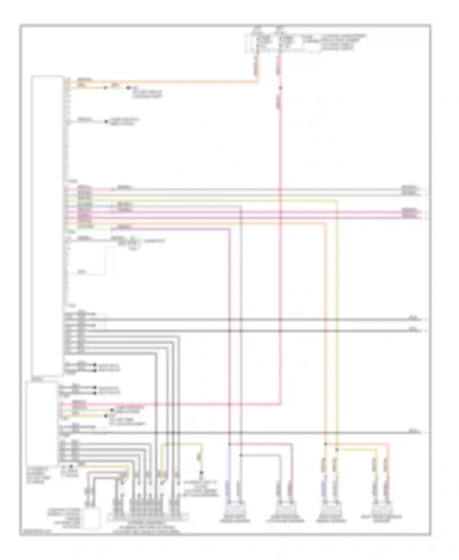 Wiring diagram left quarterpanel) for Audi S4 B8 (2008-2011) (16 of 17)