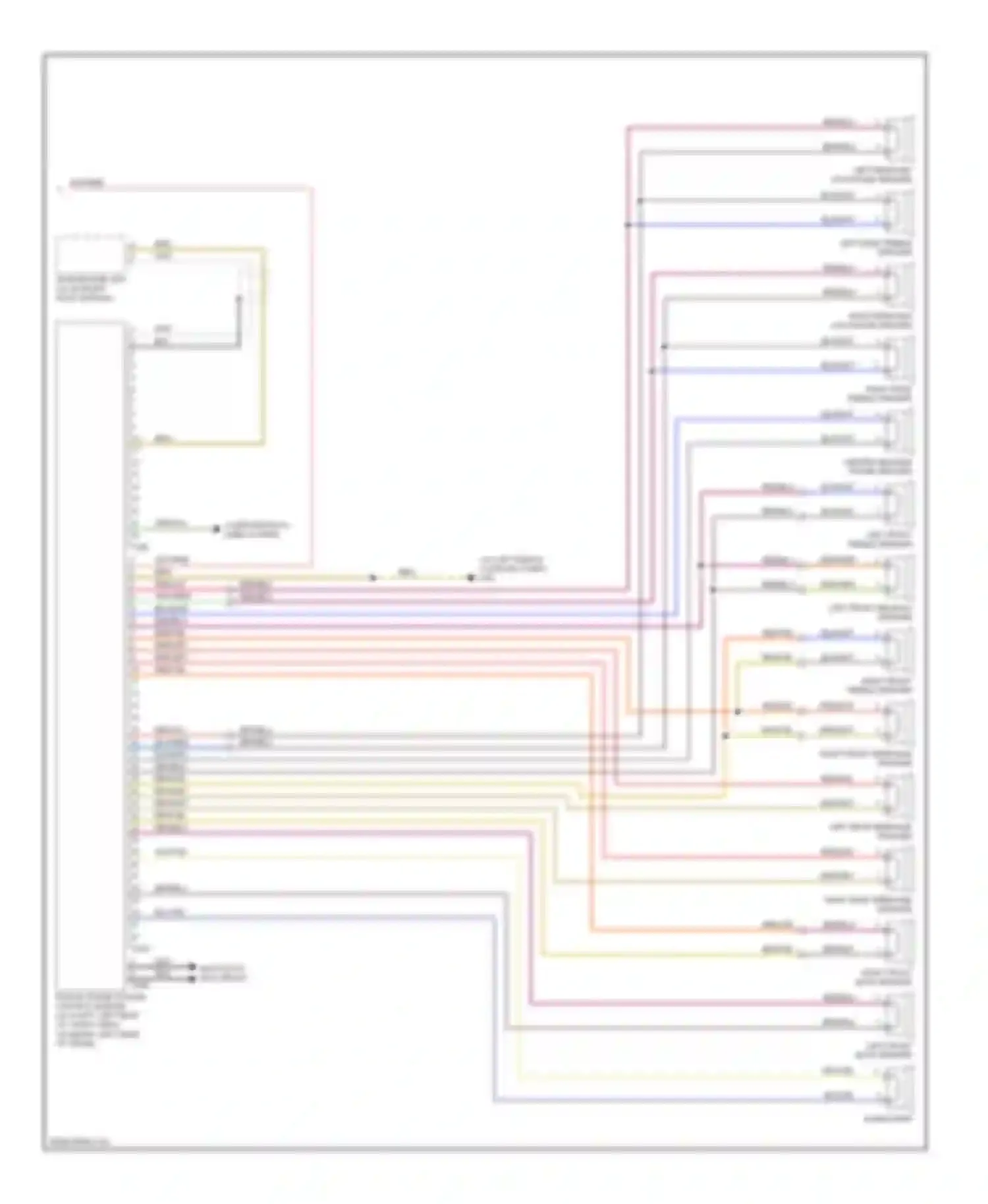 Wiring diagram left front bass speaker for Audi S4 B8 (2008-2011)