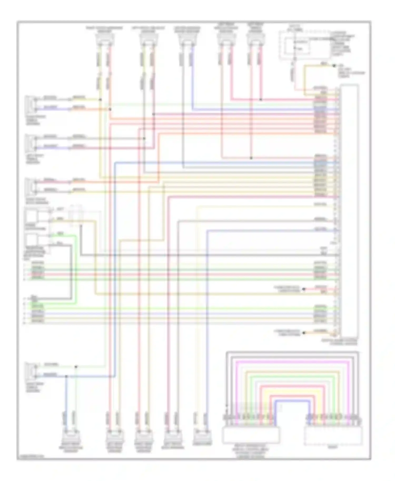Wiring diagram left front bass speaker for Audi S4 B8 (2008-2011)