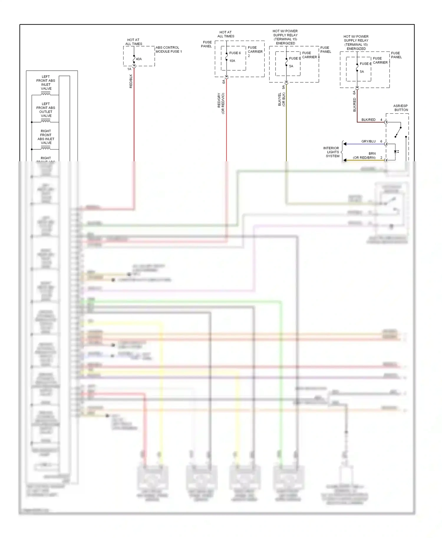 Audi S4 B8 (2008-2011) long member) wiring diagram  (1 of 4)