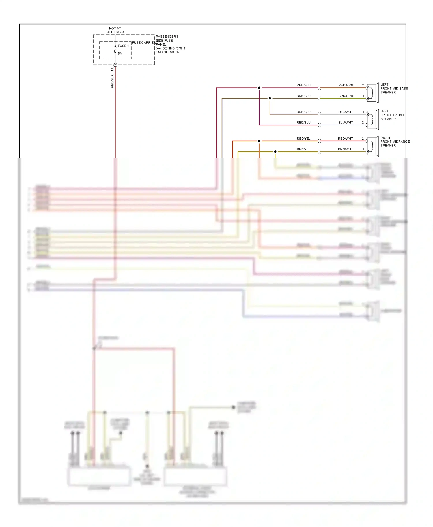 Audi S4 B8 (2008-2011) most data bus circuit wiring diagram  (5 of 30)