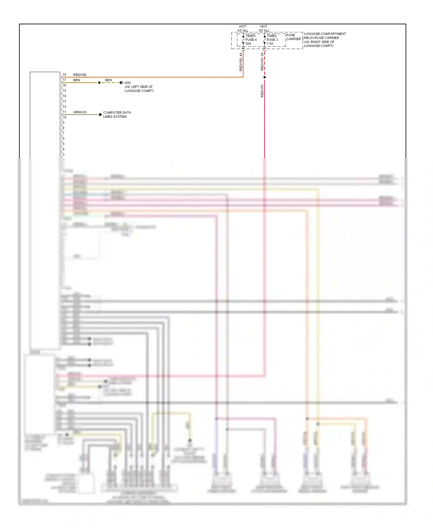 Audi S4 B8 (2008-2011) most data bus circuit wiring diagram  (9 of 30)