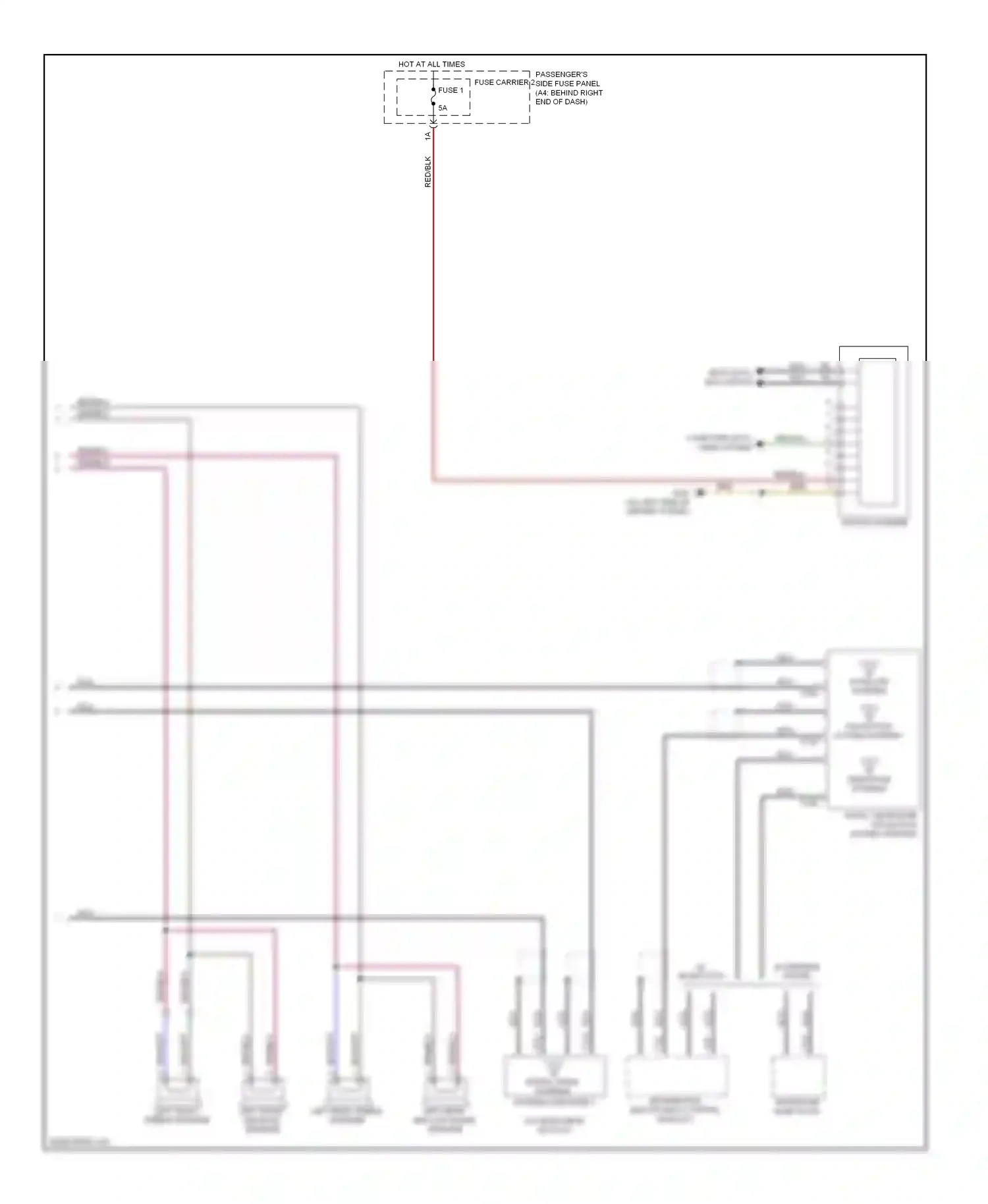 Audi S4 B8 (2008-2011) most data bus circuit wiring diagram  (10 of 30)