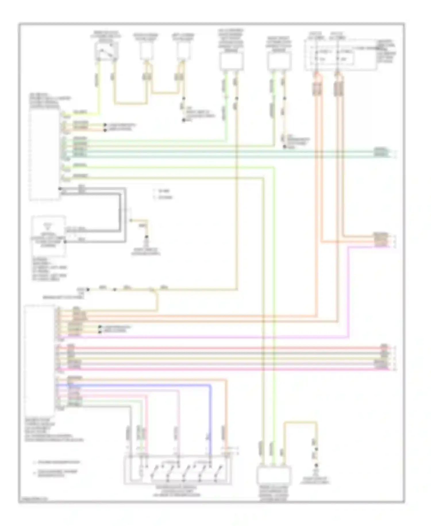 Wiring diagram driver's door central locking lock unit for Audi S4 B8 (2008-2011)