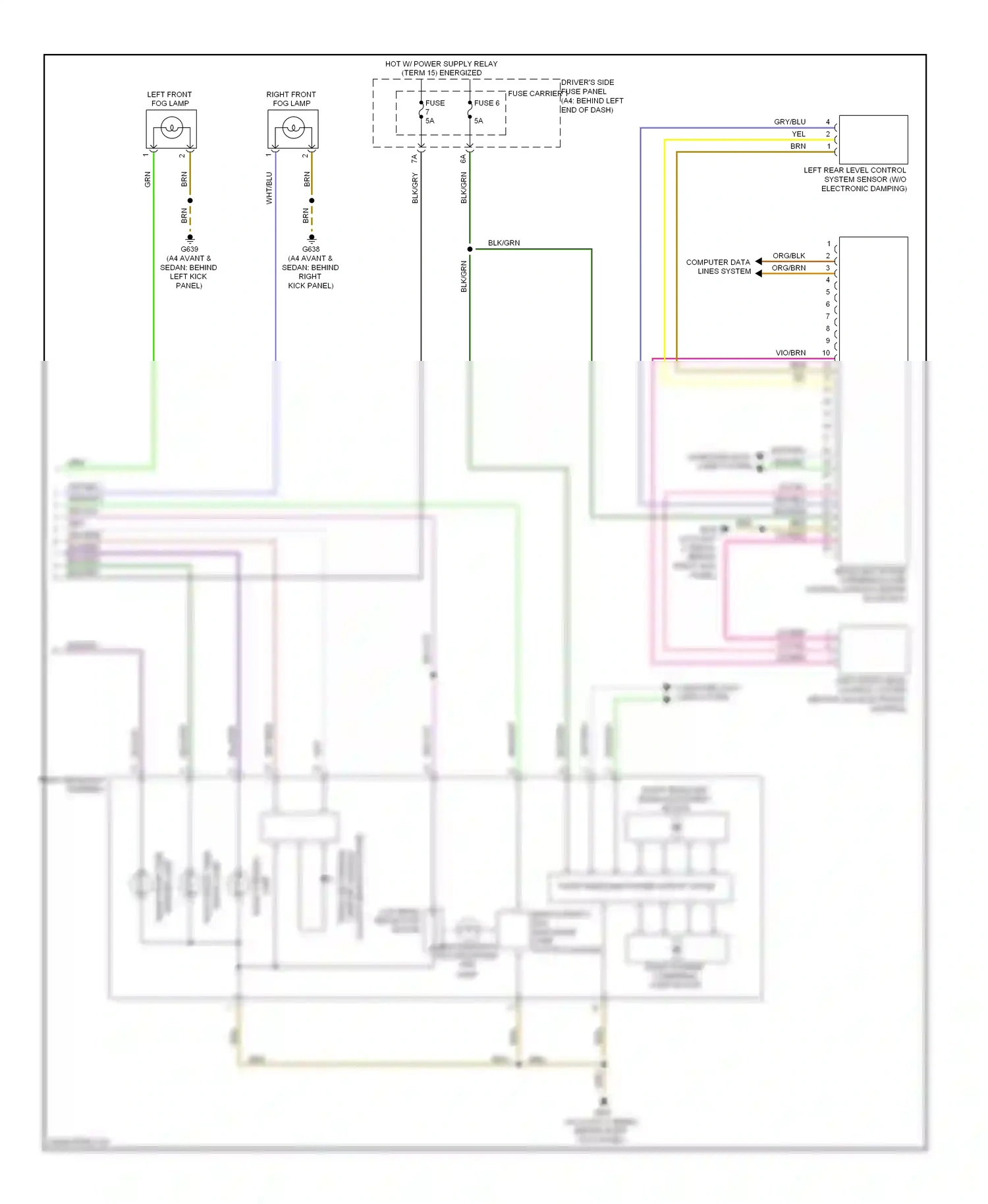 Audi S4 B8 (2008-2011) right dynamic cornering light motor wiring diagram  (1 of 1)