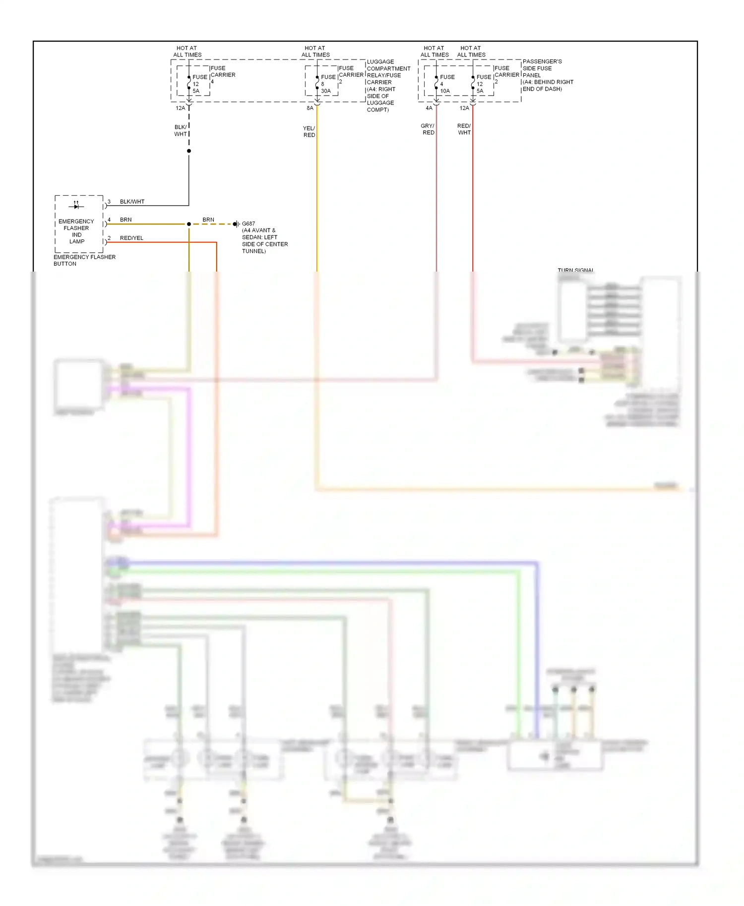 Audi S4 B8 (2008-2011) side of dash) wiring diagram  (6 of 20)