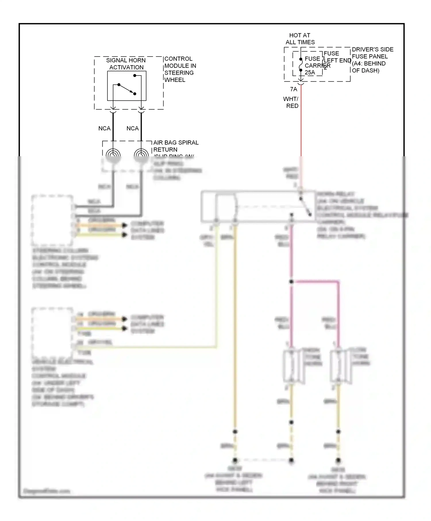 Audi S4 B8 (2008-2011) steering column electronic systems control module wiring diagram  (6 of 11)