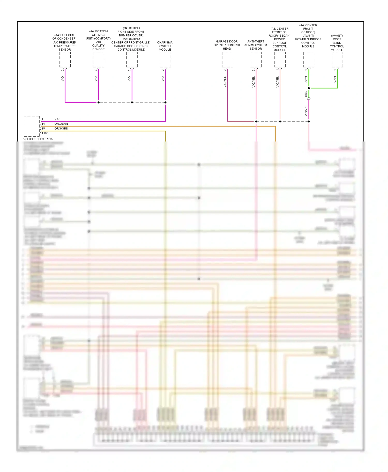 Audi S4 B8 (2008-2011) telephone transceiver wiring diagram  (1 of 9)