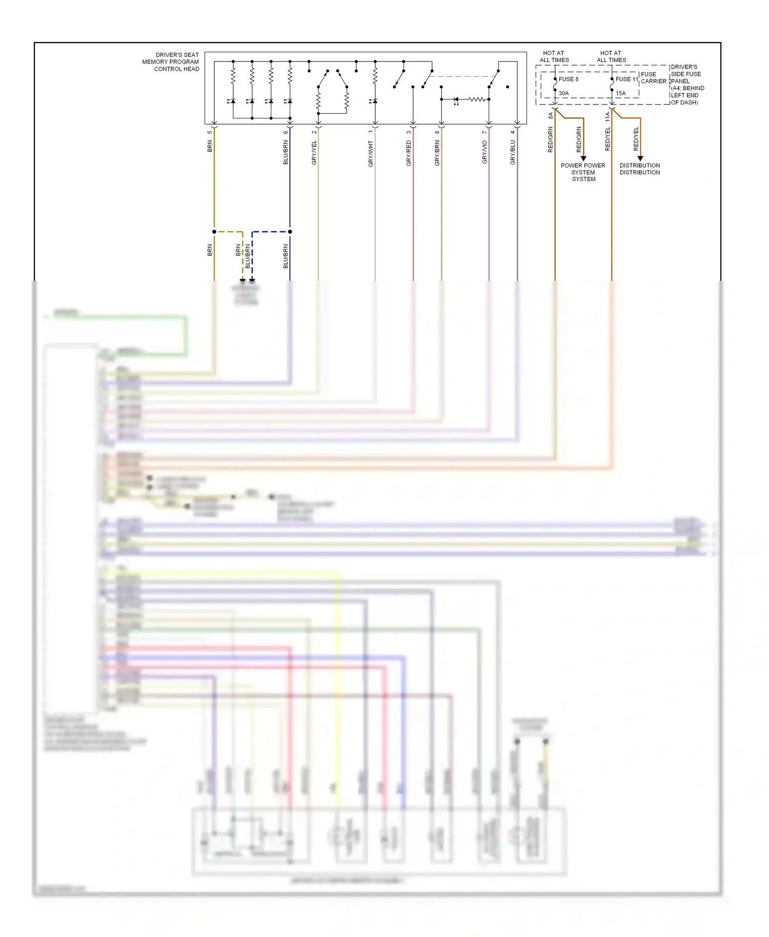 Audi S4 B8 (2008-2011) vertical wiring diagram  (1 of 4)