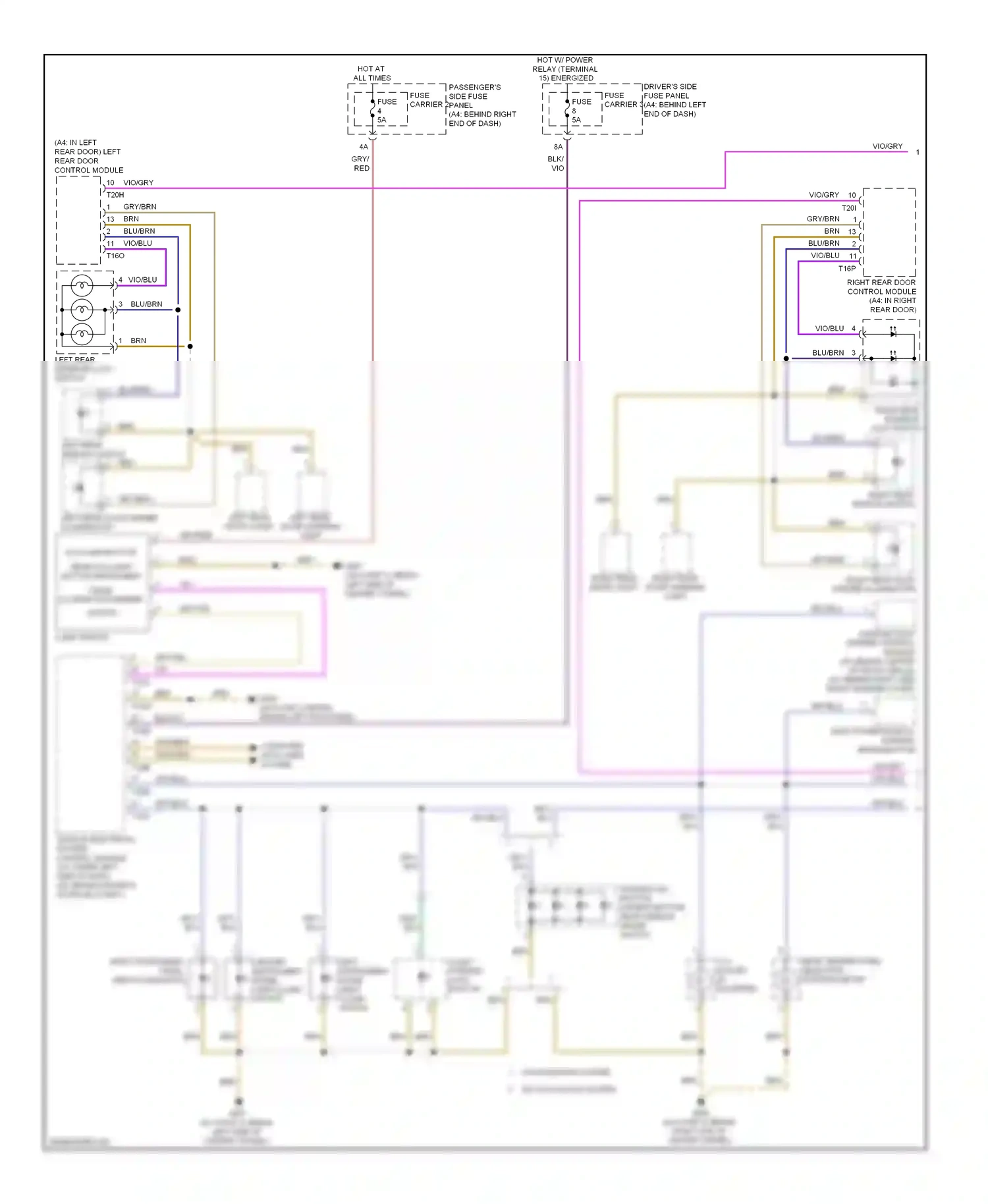 Audi S4 B8 (2008-2011) vio/gry wiring diagram  (2 of 9)