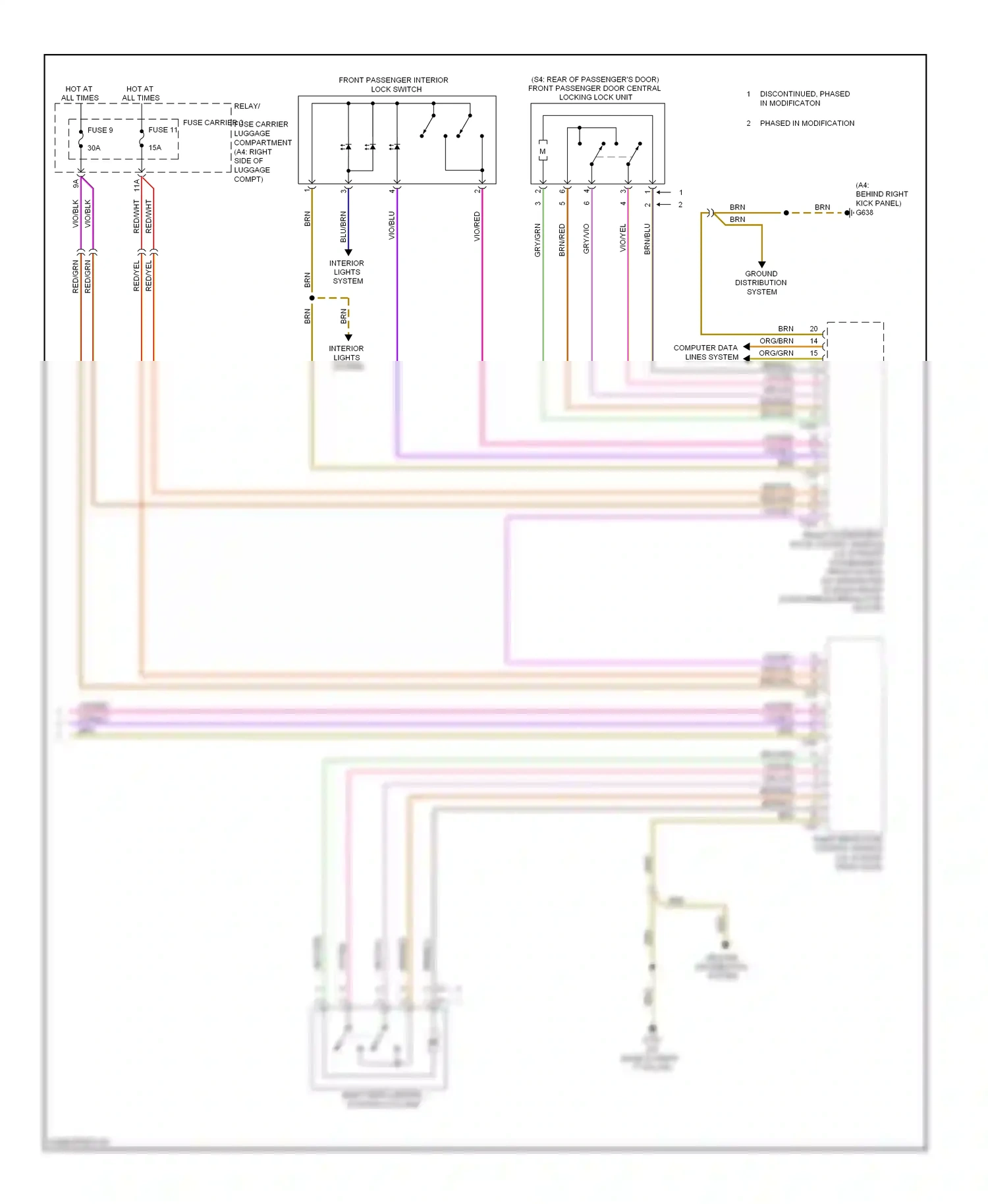 Audi S4 B8 (2008-2011) vio/yel wiring diagram  (17 of 21)
