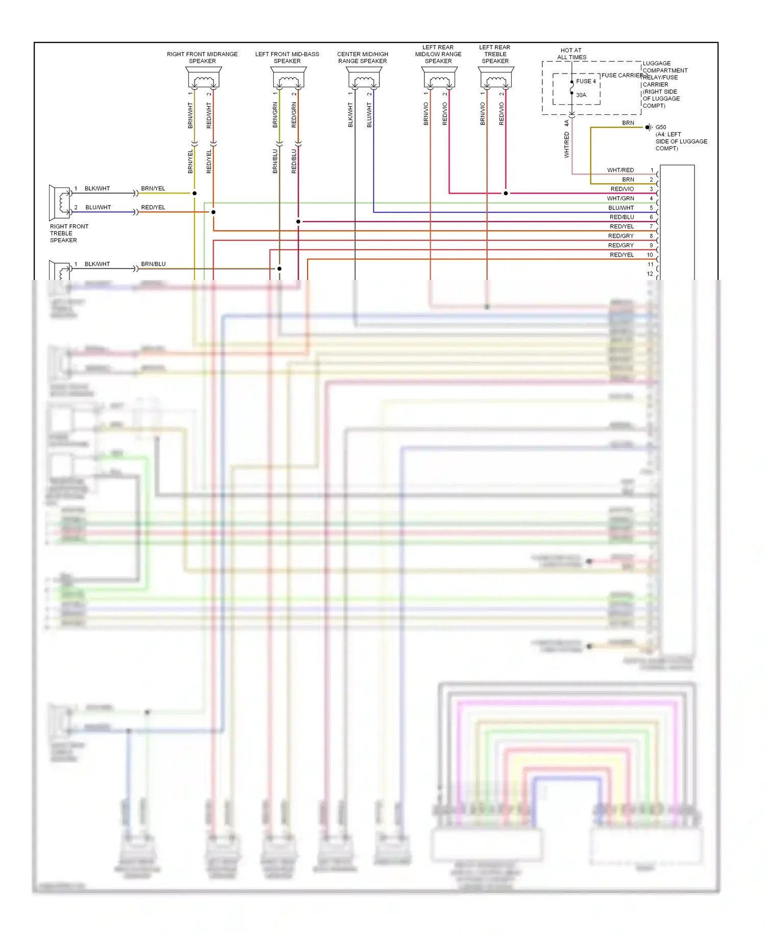 Audi S4 B8 (2008-2011) wht/grn wiring diagram  (29 of 30)