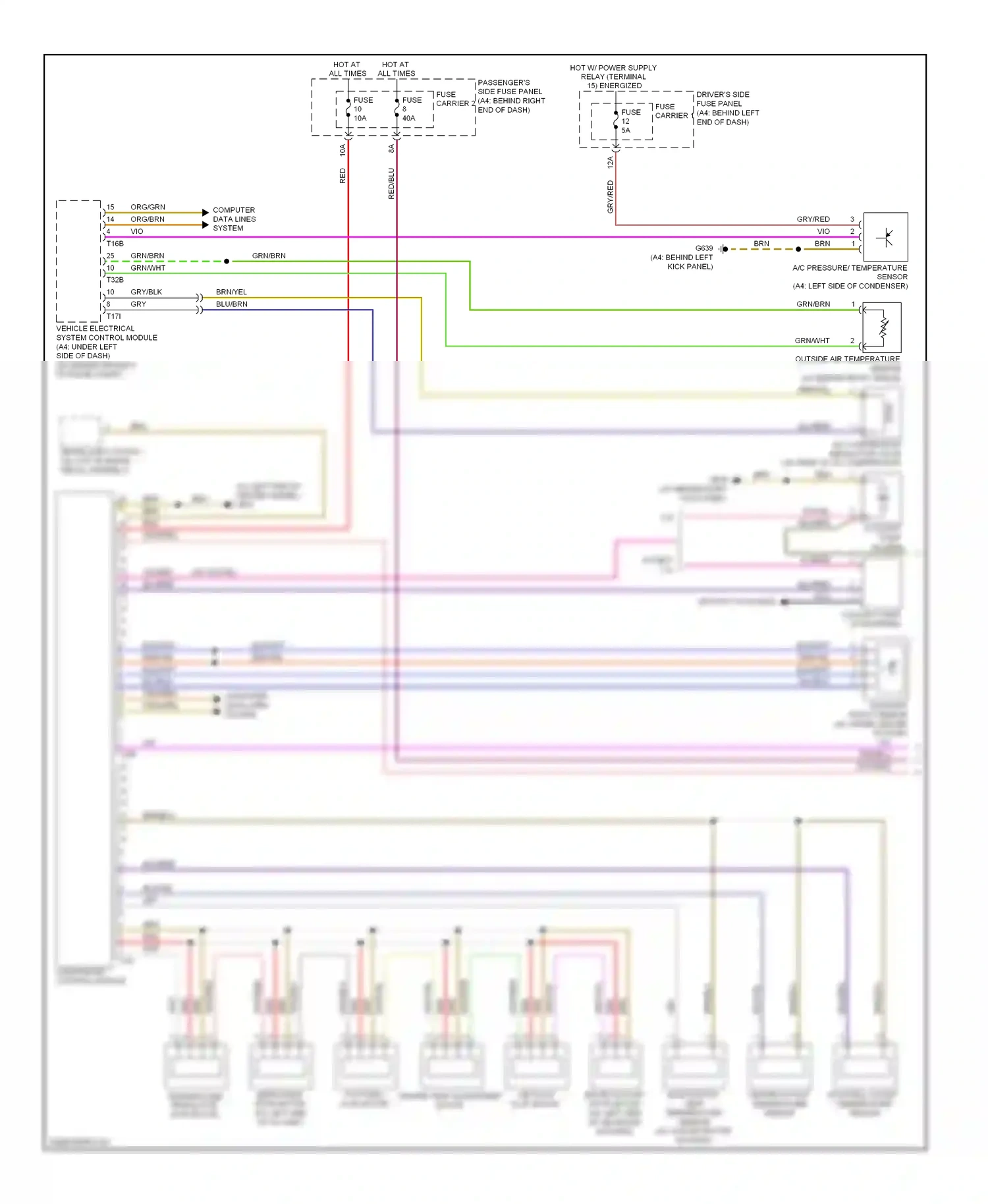 Audi S4 B8 (2008-2011) wht/yel wiring diagram  (1 of 26)