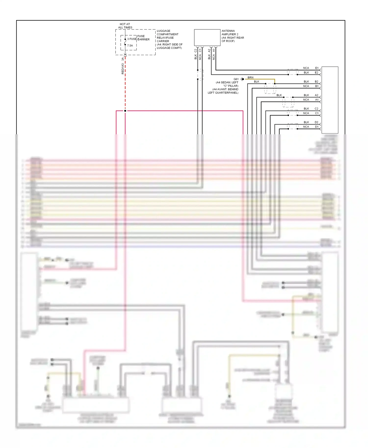 Audi S4 B8 (2008-2011) wht/yel wiring diagram  (7 of 26)