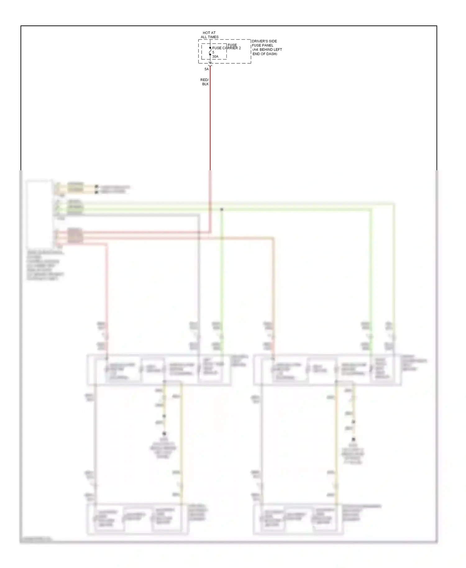 Audi S4 B8 (2008-2011) yel/blu wiring diagram  (4 of 6)