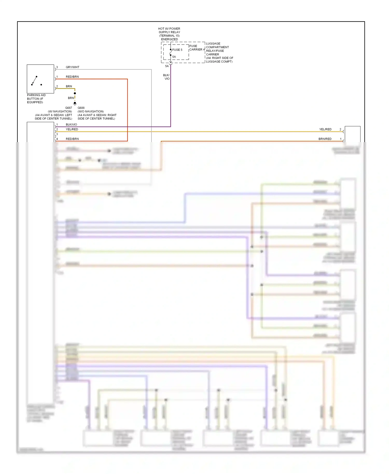Audi S4 B8 (2008-2011) yel/red wiring diagram  (18 of 28)