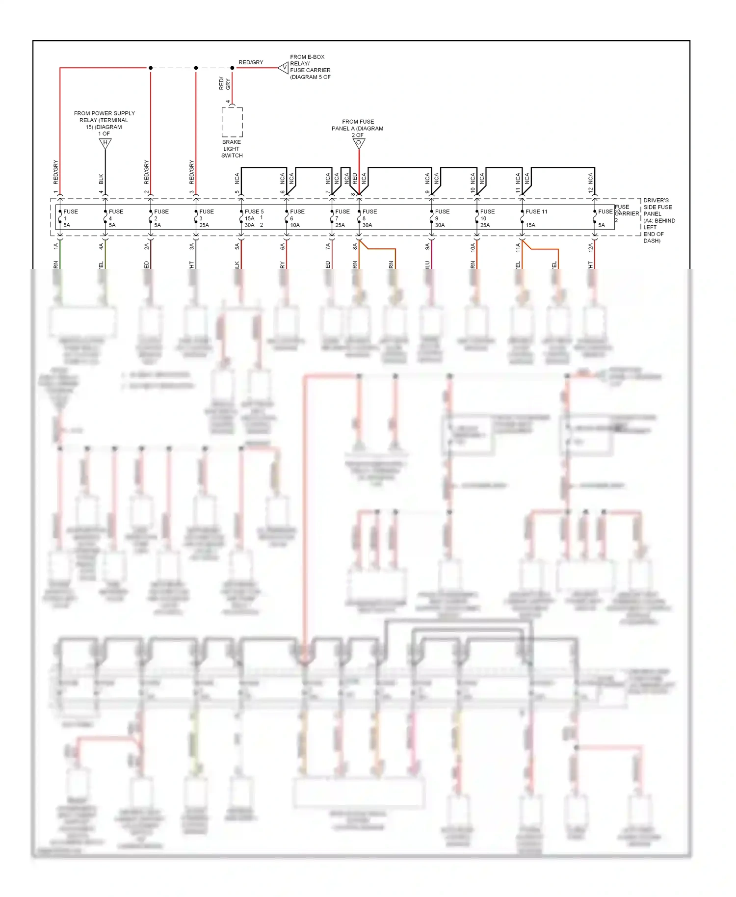 Audi S4 B8 (2008-2011) yel/red wiring diagram  (24 of 28)