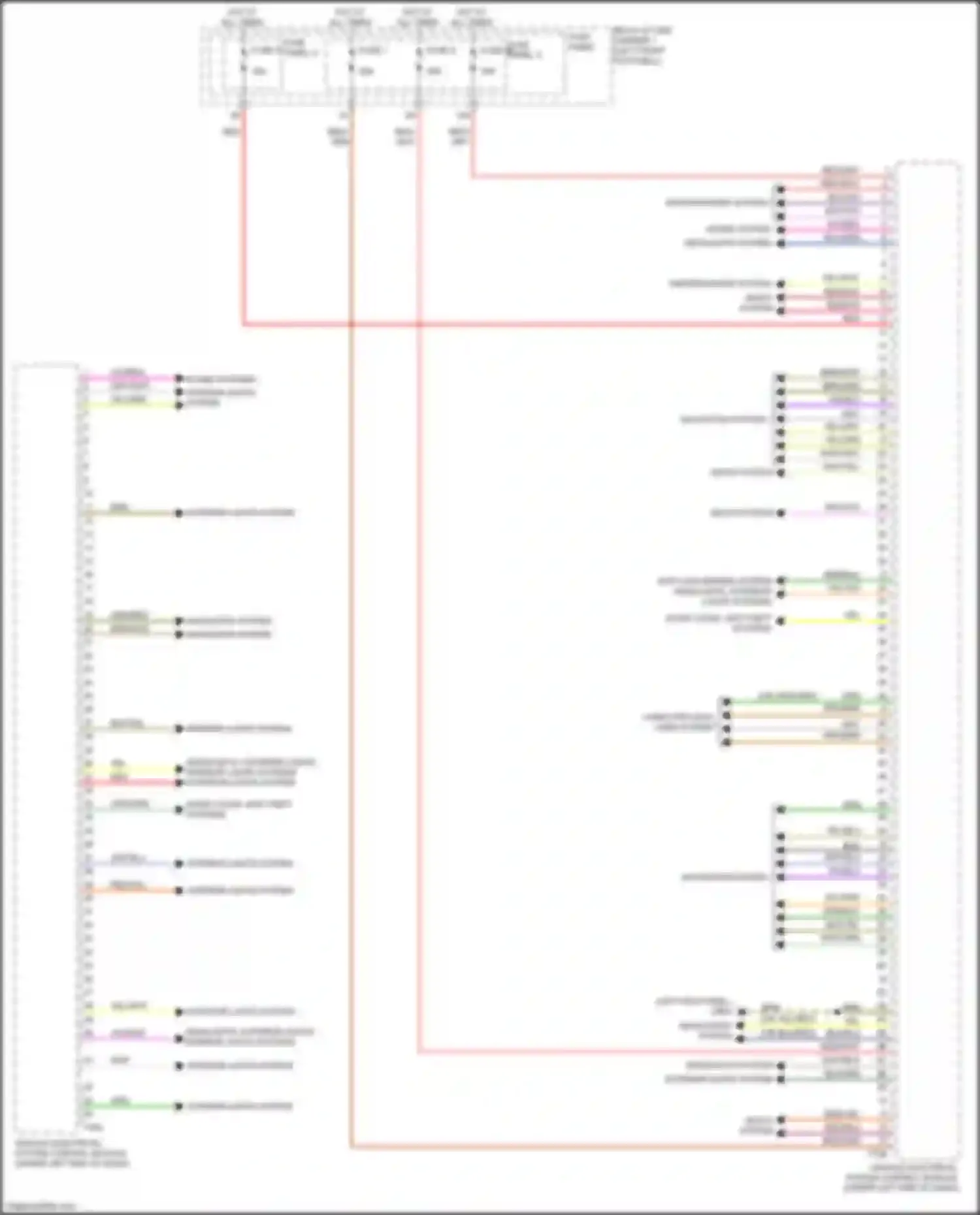 S4 Audi B9 facelift (2019-2024): Vehicle electrical system control module circuit (1 of 2)