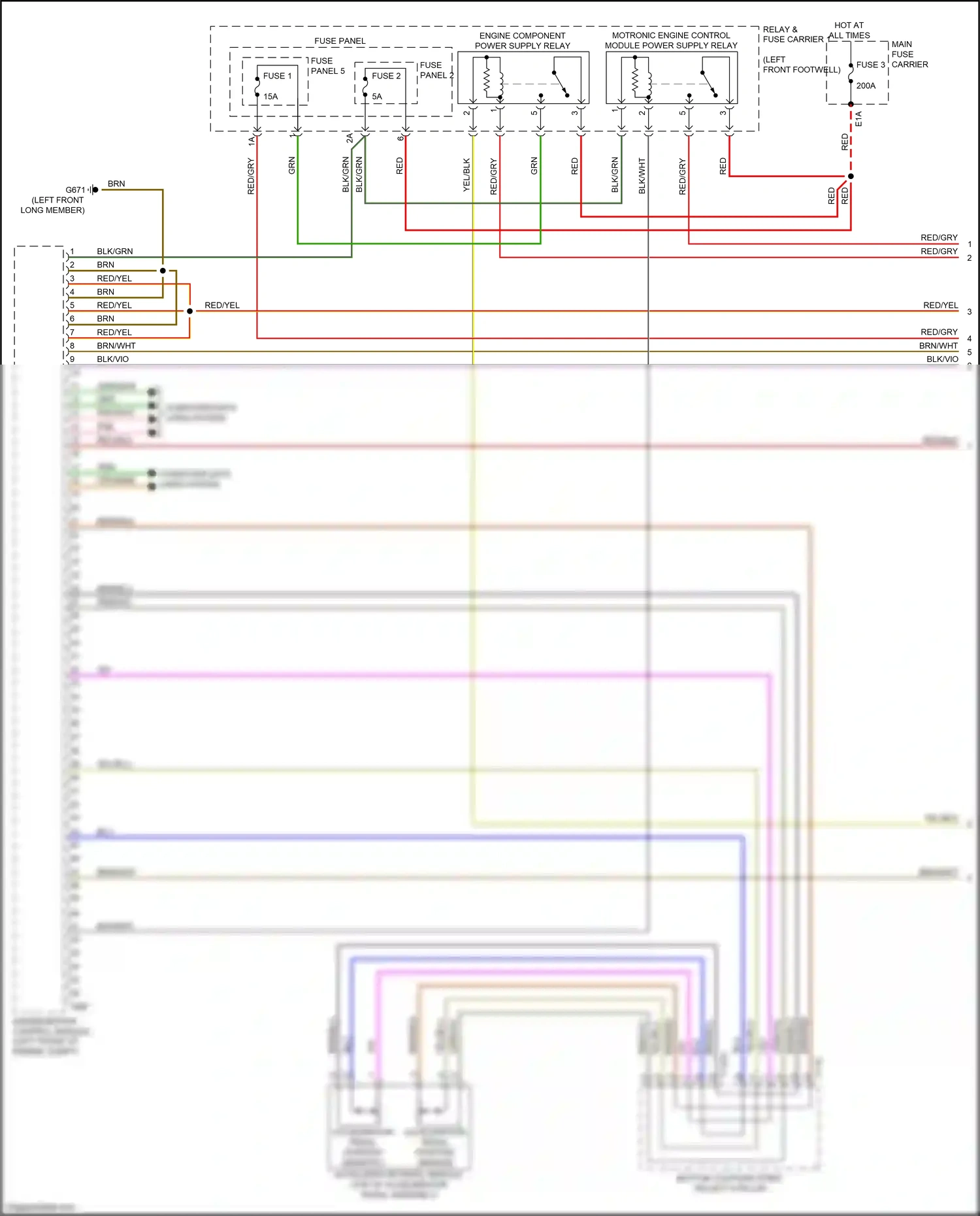 Wiring diagram accelerator pedal position sensor 2 for Audi S4 B9 facelift (2019-2024) (2 of 2)