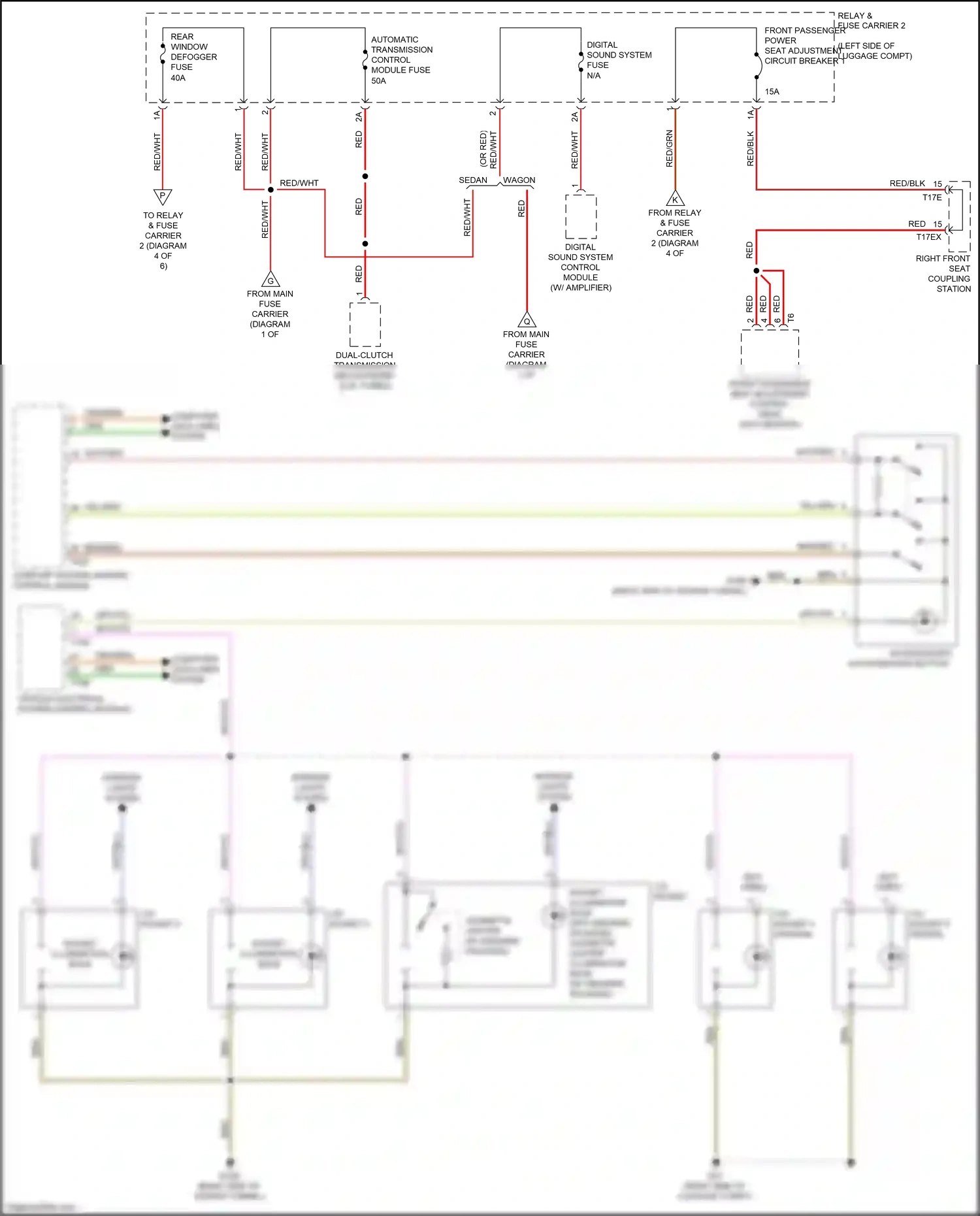 Wiring diagram automatic transmission control module fuse for Audi S4 B9 facelift (2019-2024) (1 of 1)