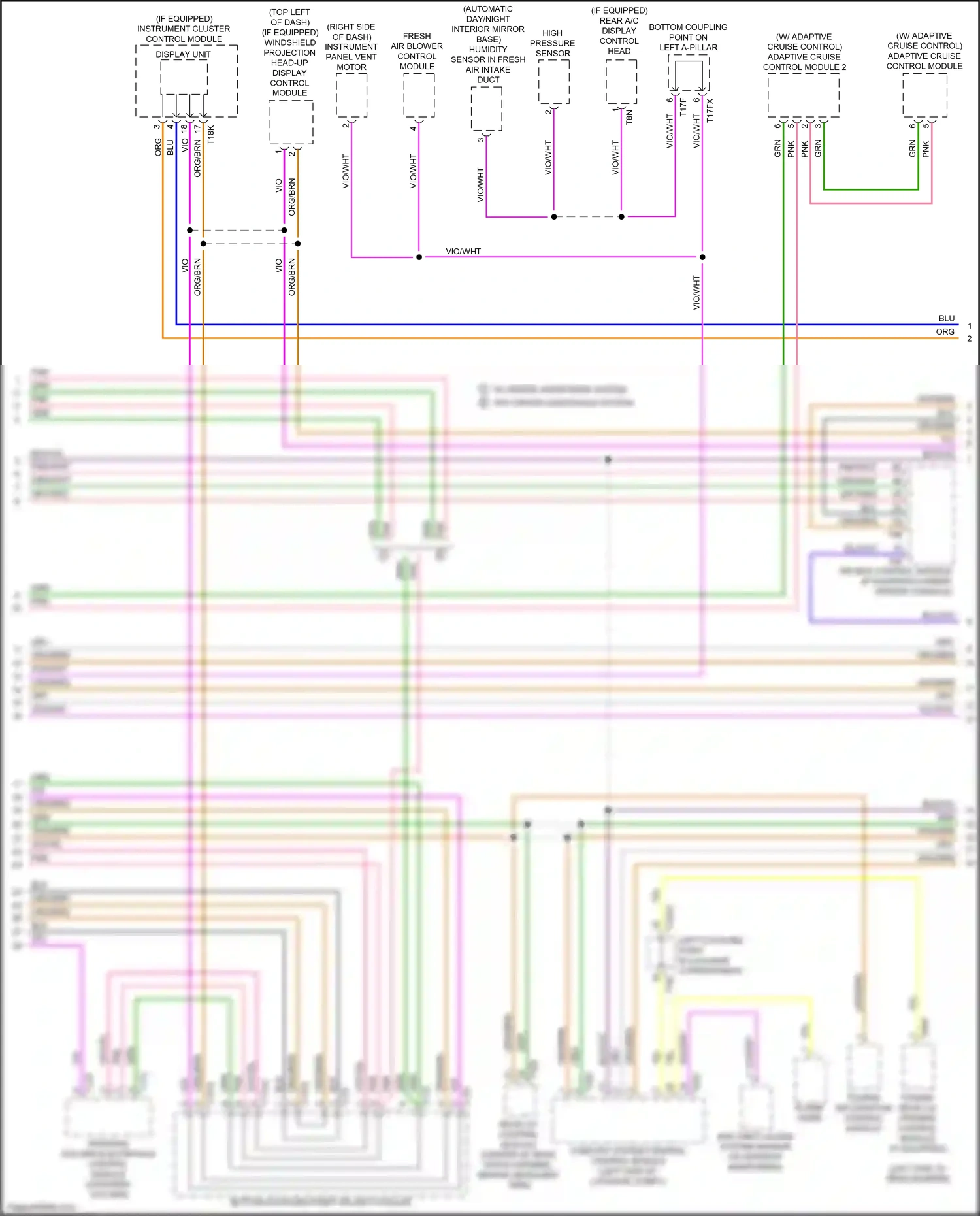 Wiring diagram bottom coupling point on left a-pillar for Audi S4 B9 facelift (2019-2024) (2 of 21)