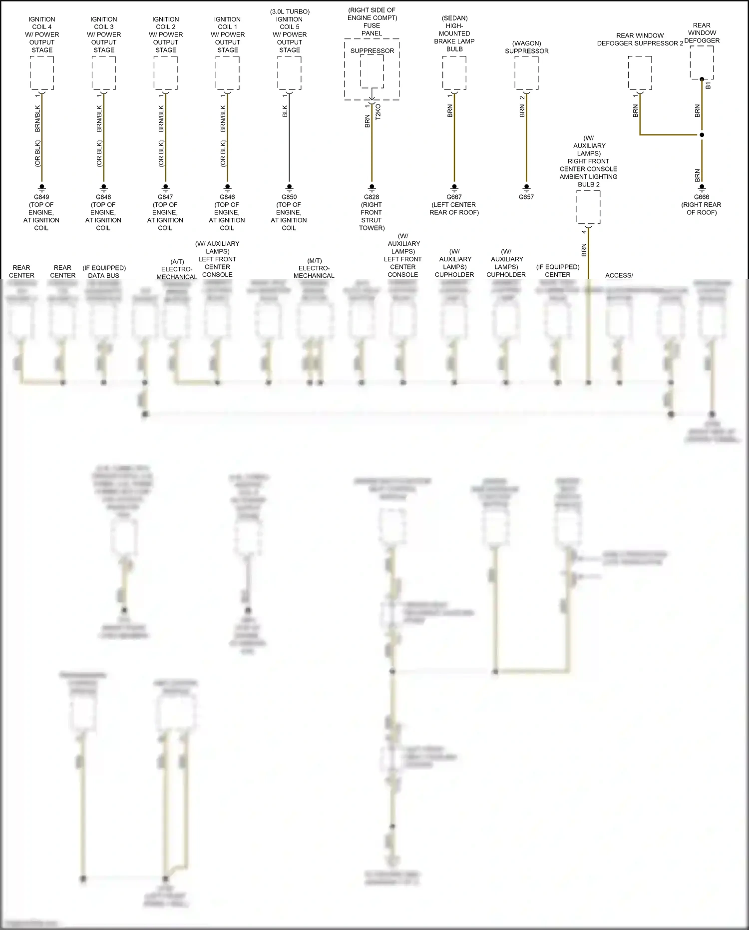 Wiring diagram data bus on board diagnostic interface for Audi S4 B9 facelift (2019-2024) (3 of 5)