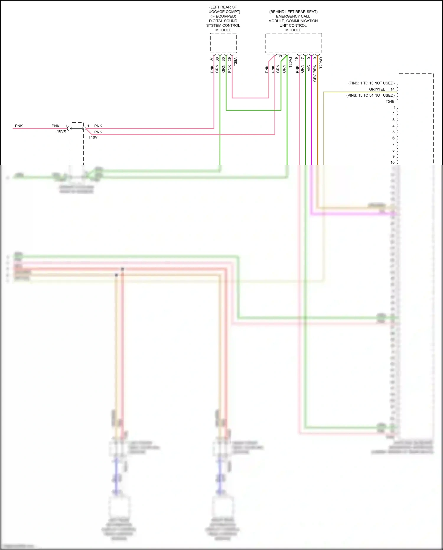 Wiring diagram data bus on board diagnostic interface for Audi S4 B9 facelift (2019-2024) (1 of 5)