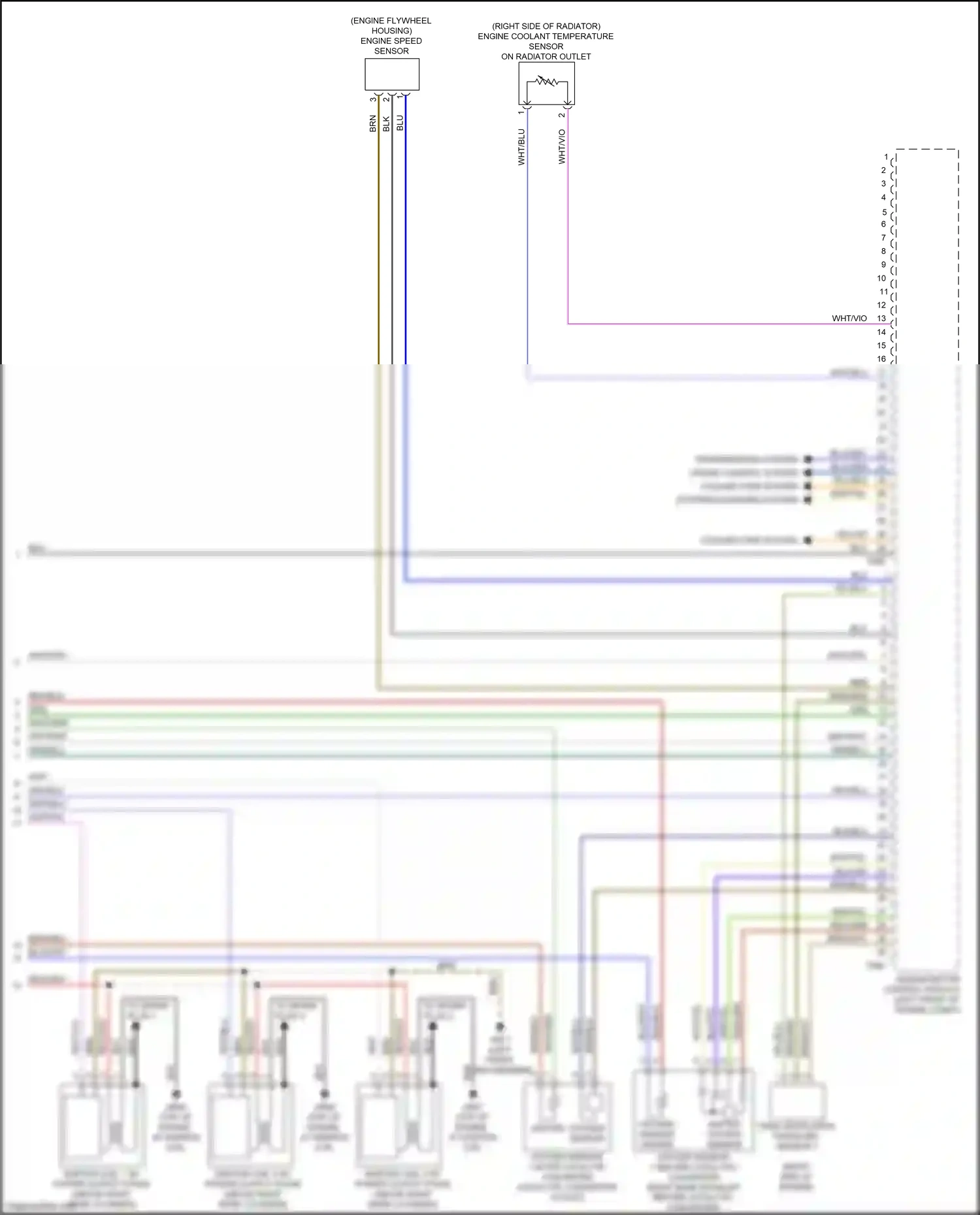Wiring diagram engine speed sensor for Audi S4 B9 facelift (2019-2024) (2 of 2)