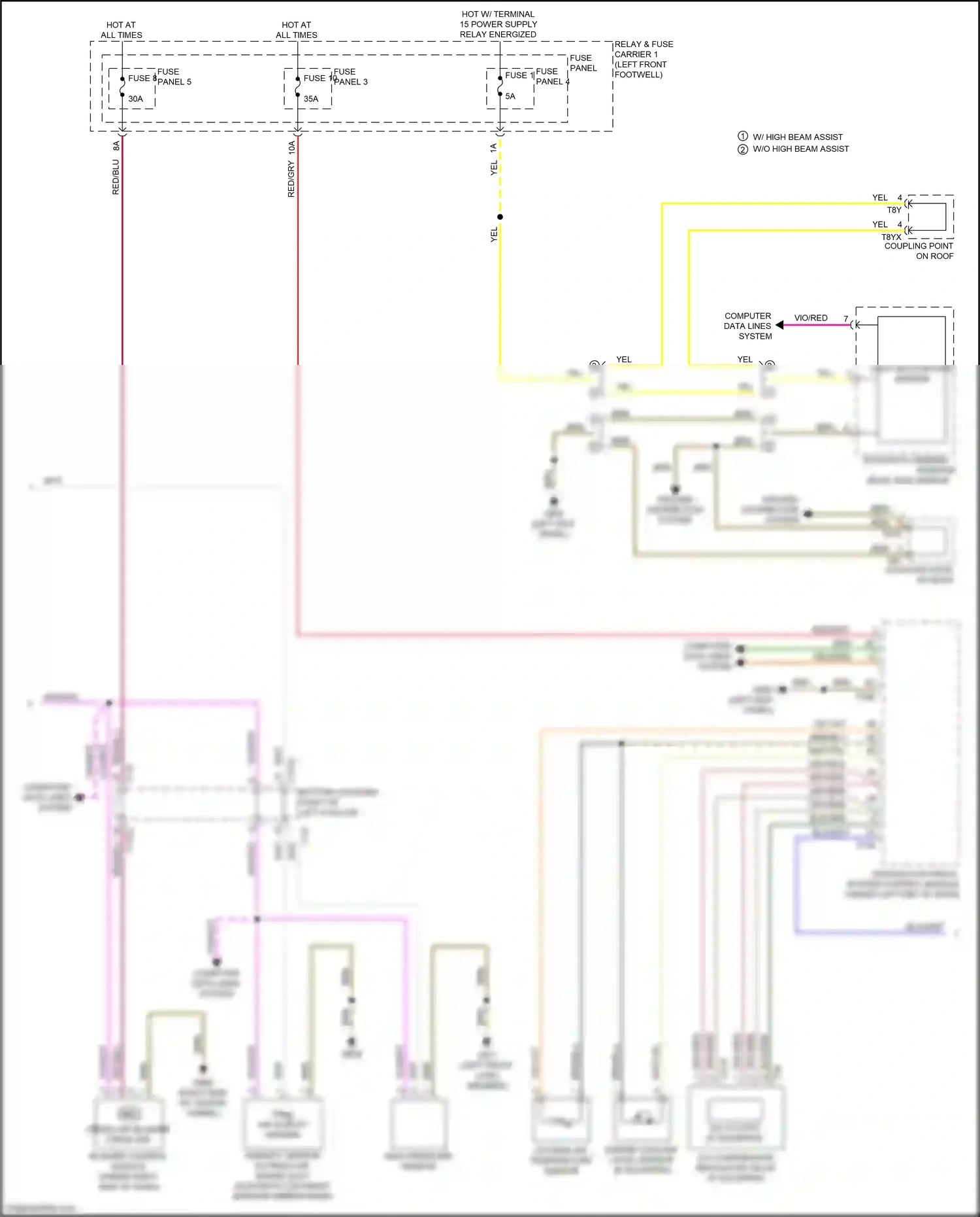 Wiring diagram fuse 8 for Audi S4 B9 facelift (2019-2024) (1 of 17)