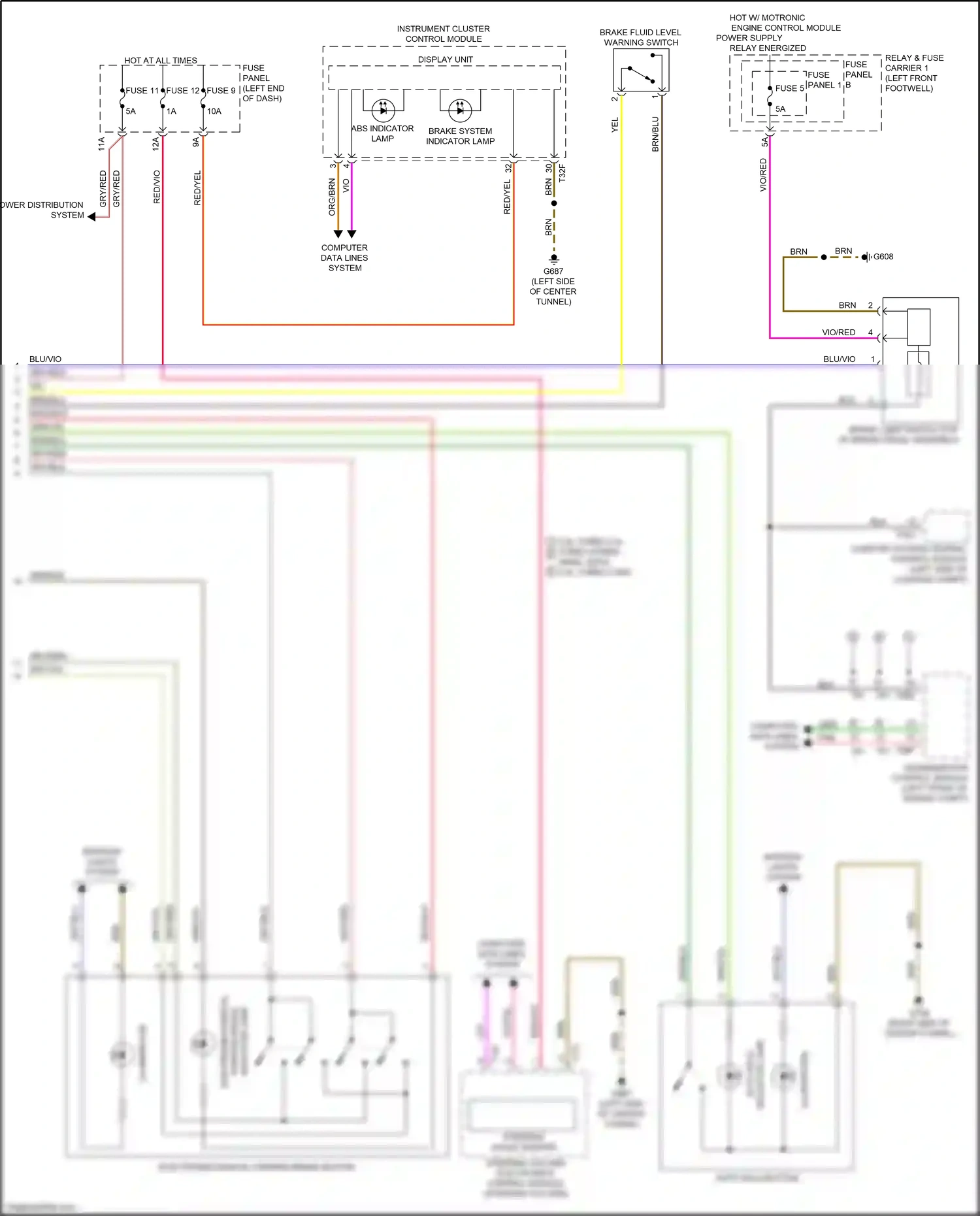 Wiring diagram fuse panel 1 for Audi S4 B9 facelift (2019-2024) (12 of 26)