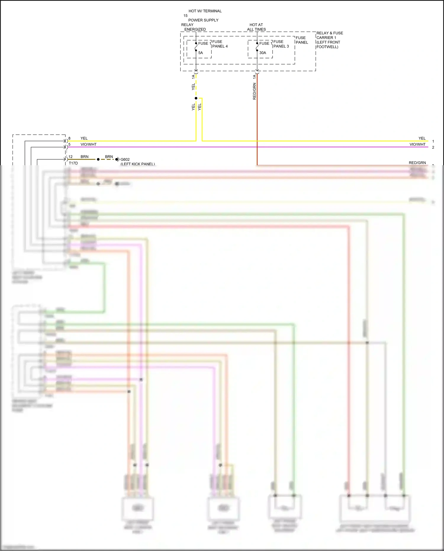 Wiring diagram fuse panel 3 for Audi S4 B9 facelift (2019-2024) (2 of 47)