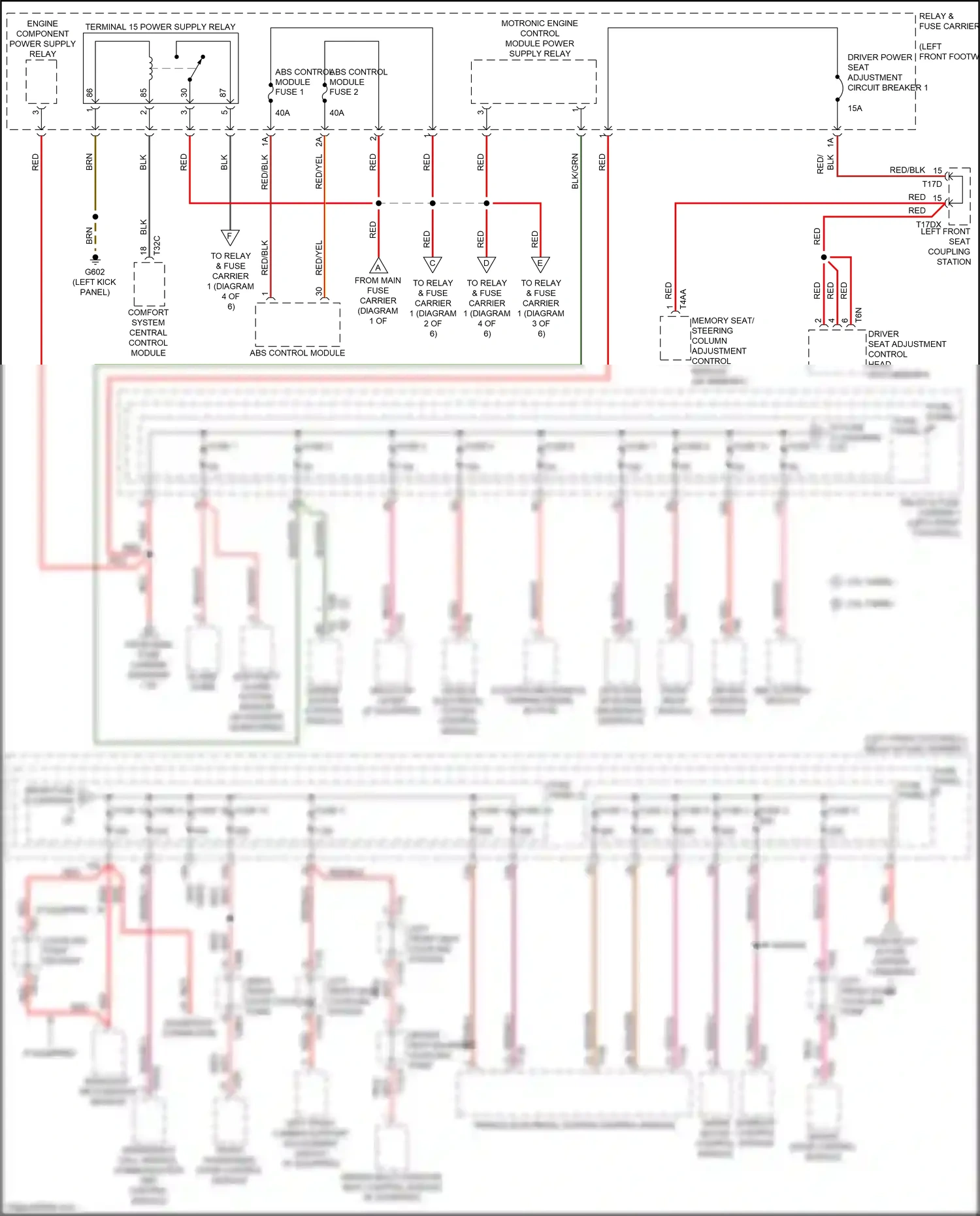 Wiring diagram fuse panel 3 for Audi S4 B9 facelift (2019-2024) (41 of 47)