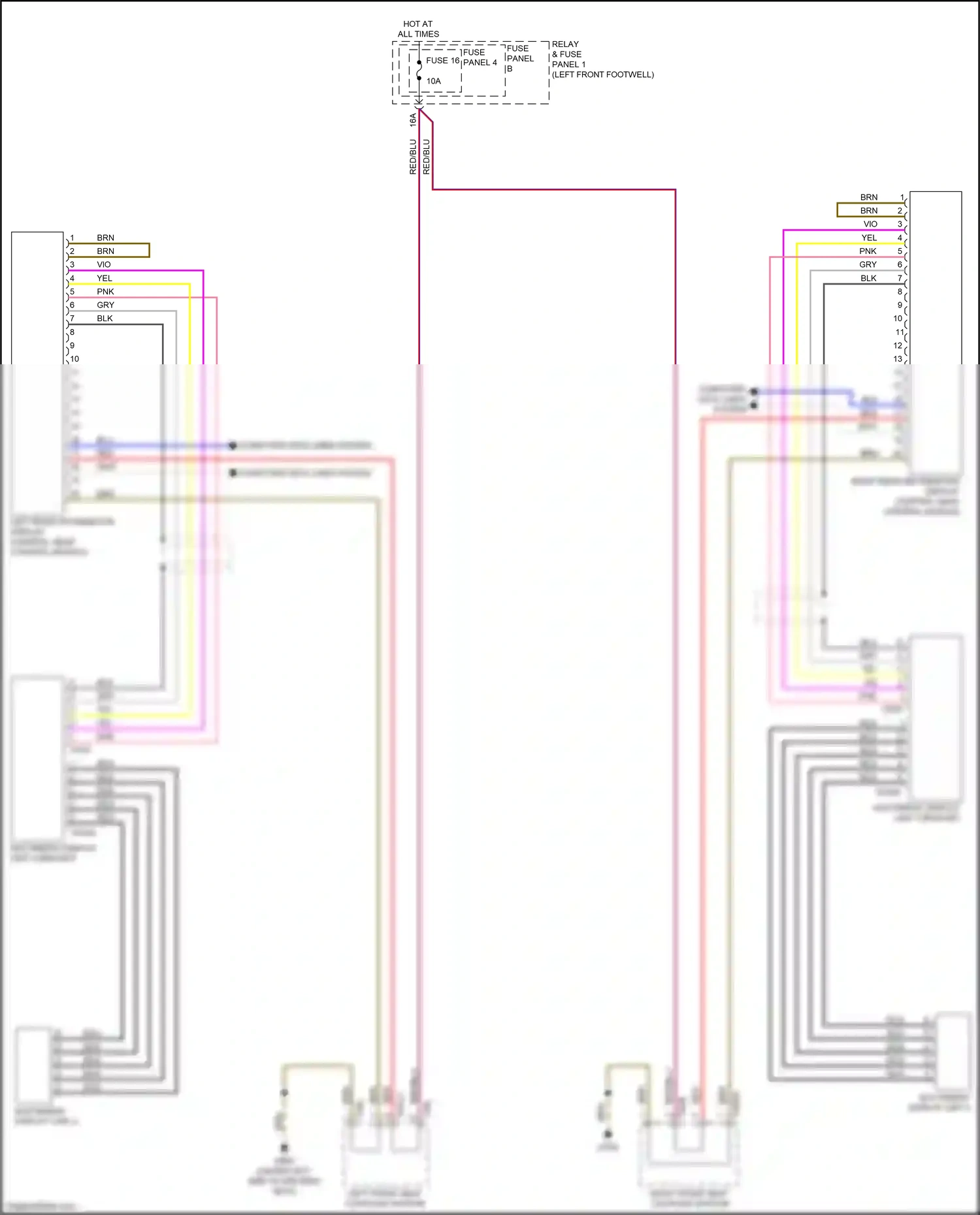 Wiring diagram fuse panel 4 for Audi S4 B9 facelift (2019-2024) (19 of 24)