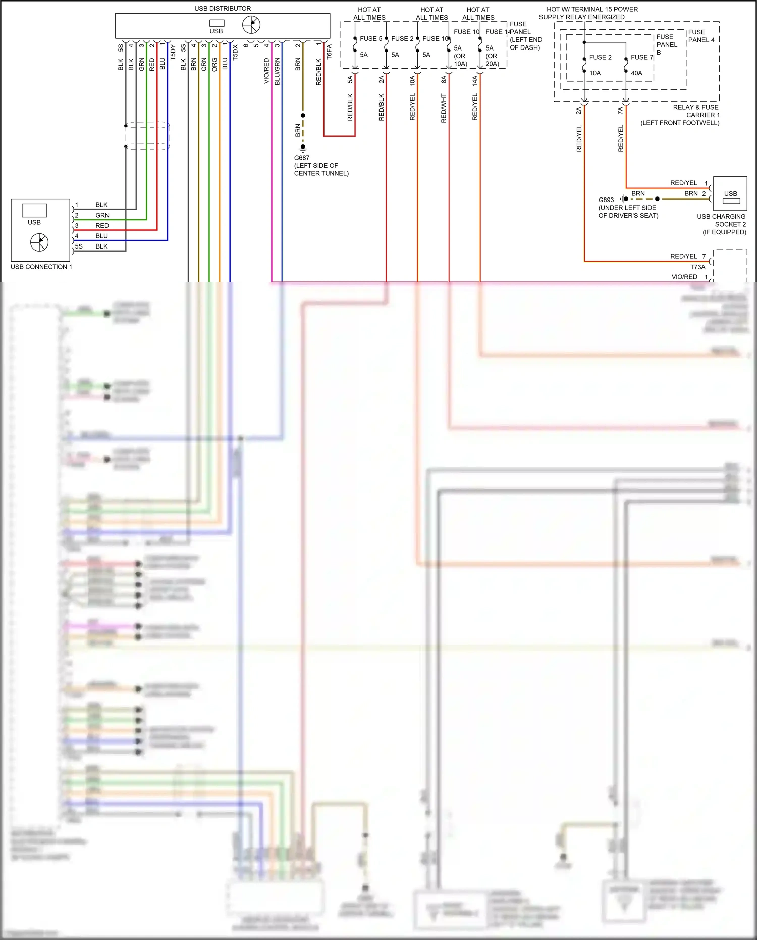Wiring diagram fuse panel 4 for Audi S4 B9 facelift (2019-2024) (7 of 24)