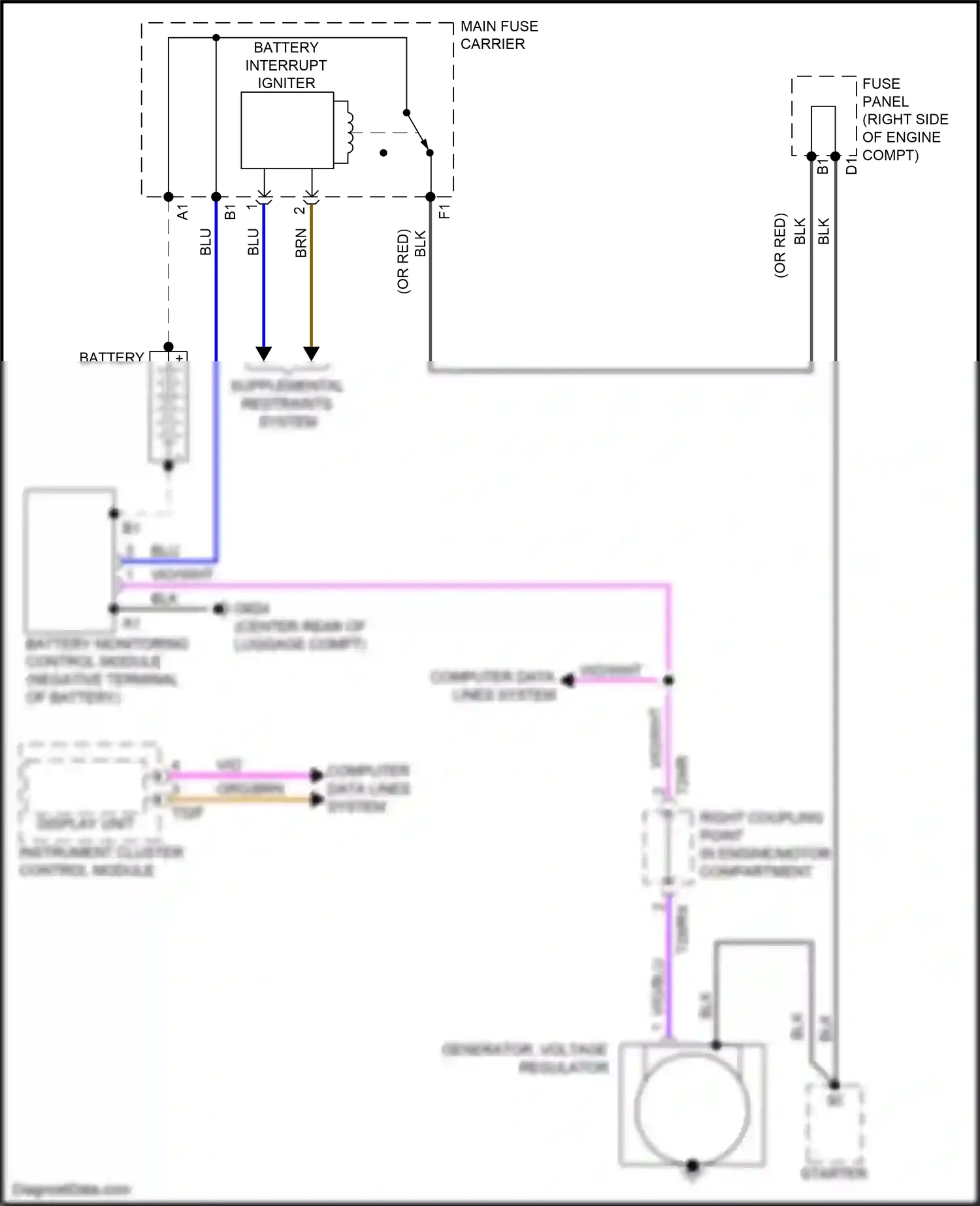 Wiring diagram generator, voltage regulator for Audi S4 B9 facelift (2019-2024) (1 of 3)