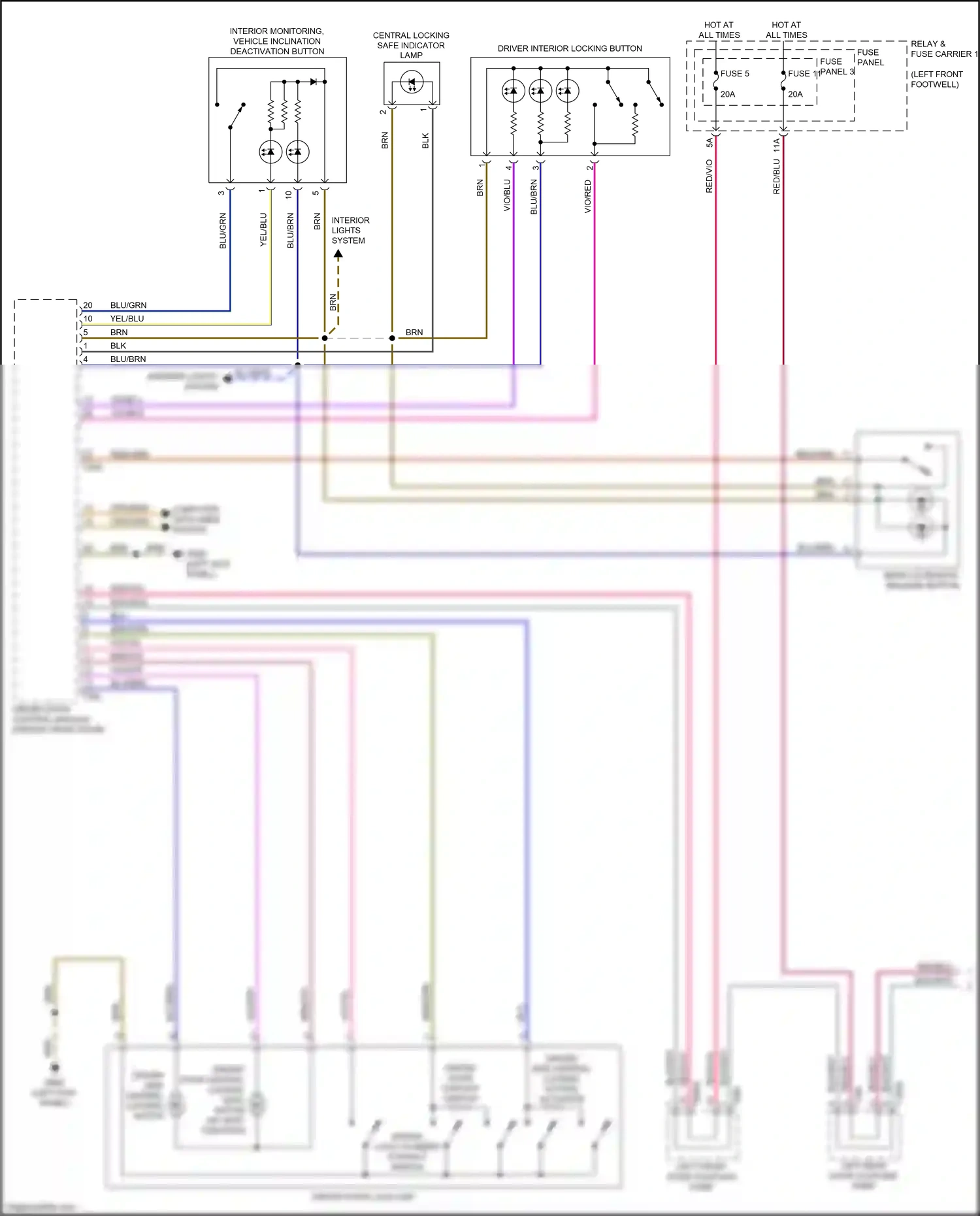 Wiring diagram left front door coupling point for Audi S4 B9 facelift (2019-2024) (17 of 29)
