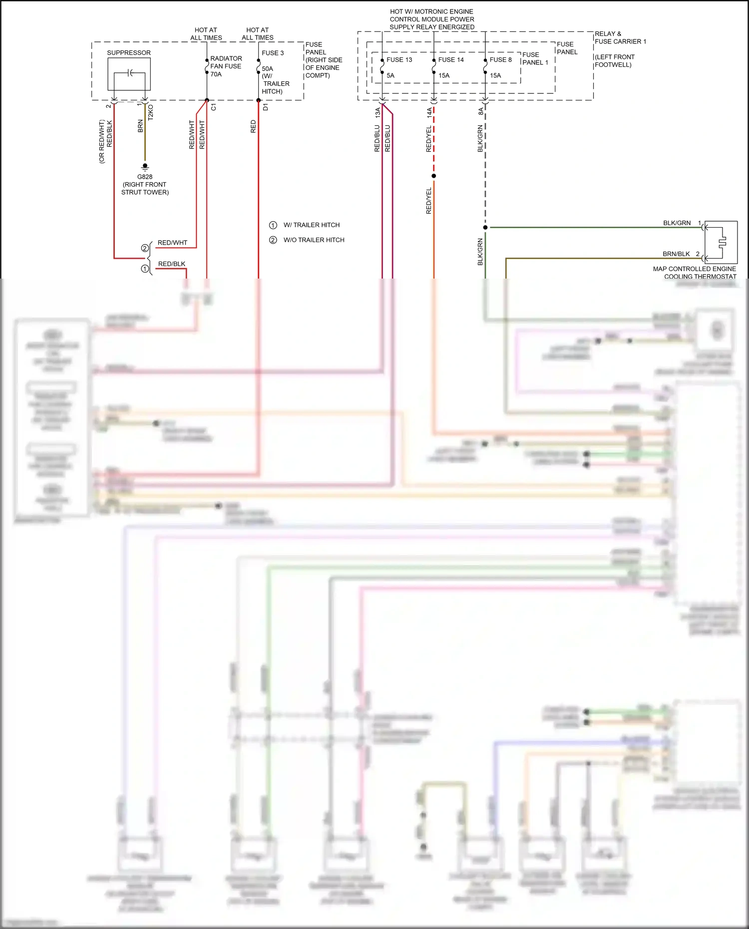 Wiring diagram radiator fan control module for Audi S4 B9 facelift (2019-2024) (3 of 3)