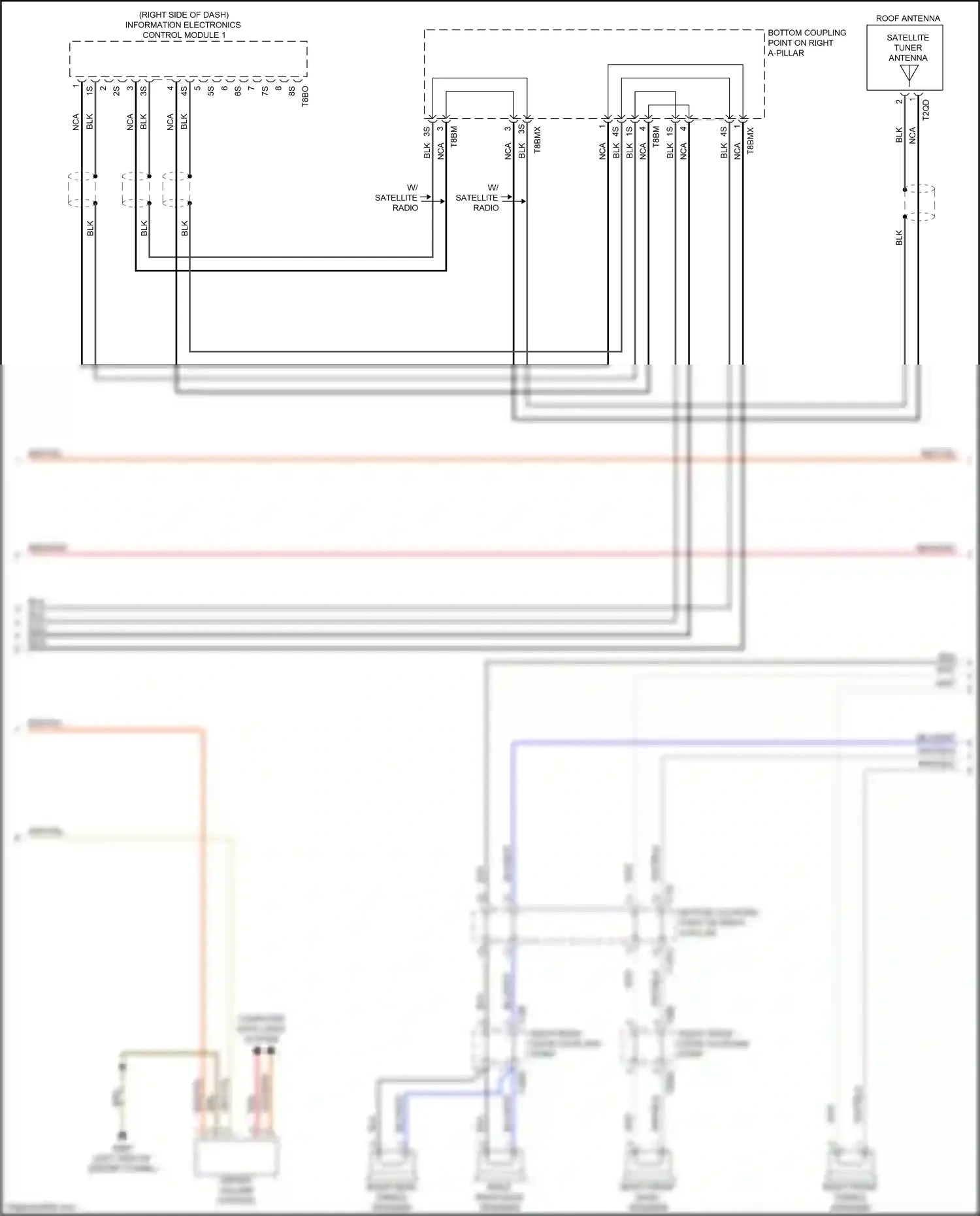 Wiring diagram right front door coupling point for Audi S4 B9 facelift (2019-2024) (7 of 24)
