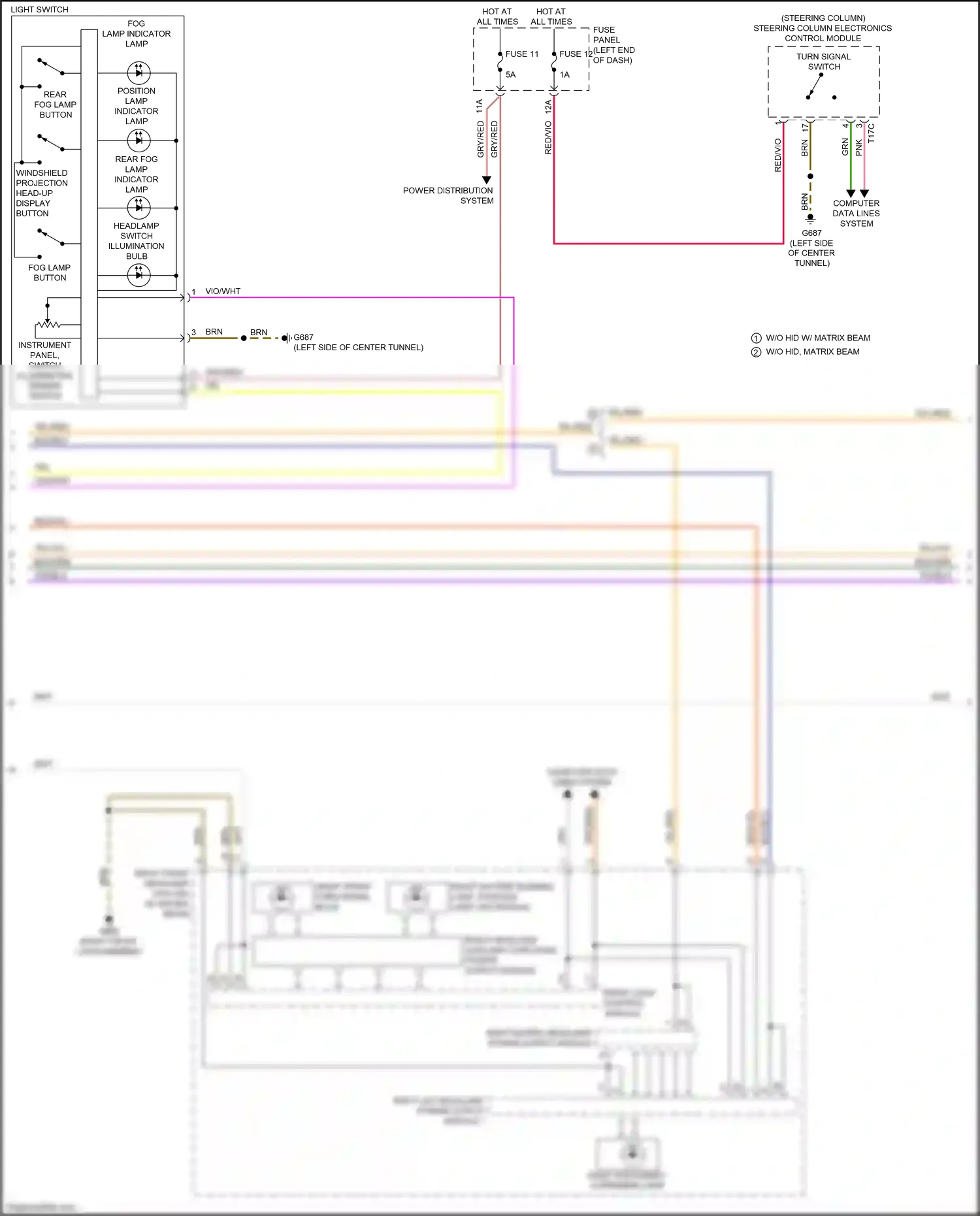 Wiring diagram steering column) for Audi S4 B9 facelift (2019-2024) (5 of 15)