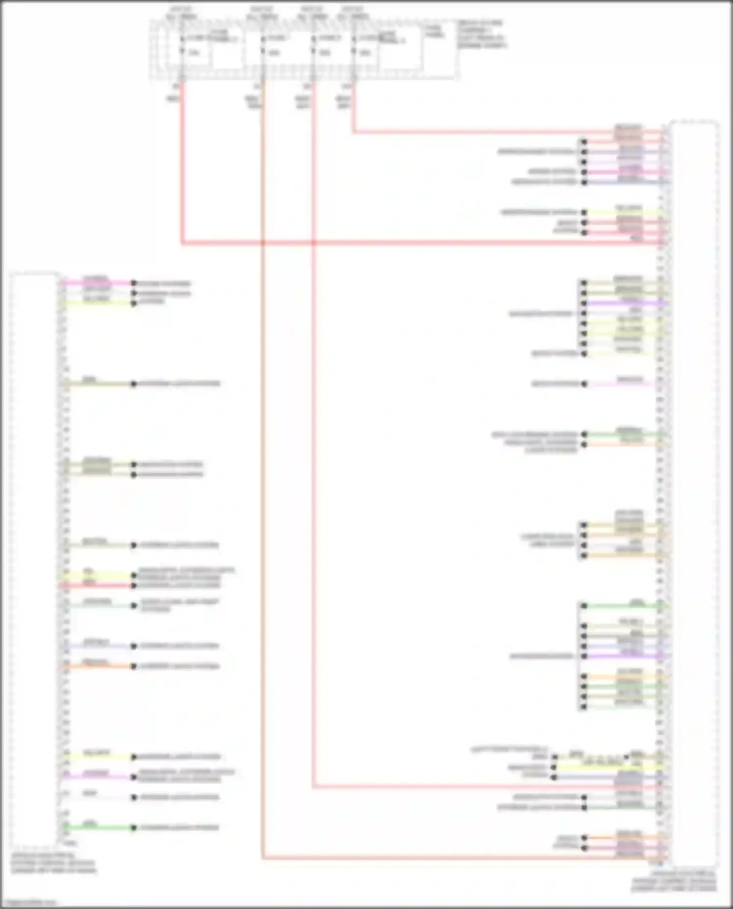 S4 Audi B9 (2016-2019): Vehicle electrical system control module circuit (1 of 2)