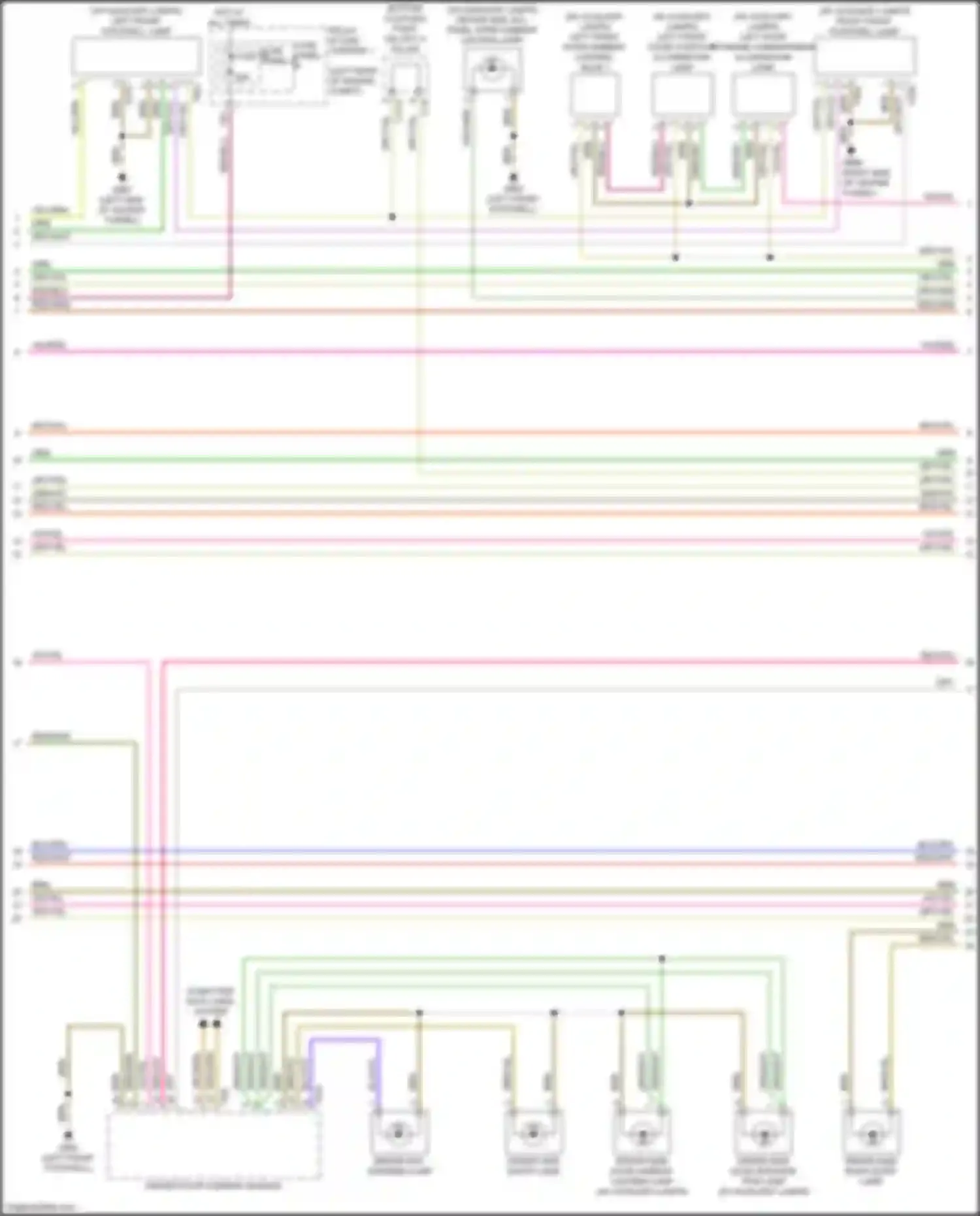 S4 Audi B9 (2016-2019): Courtesy lamps circuit (2 of 5)